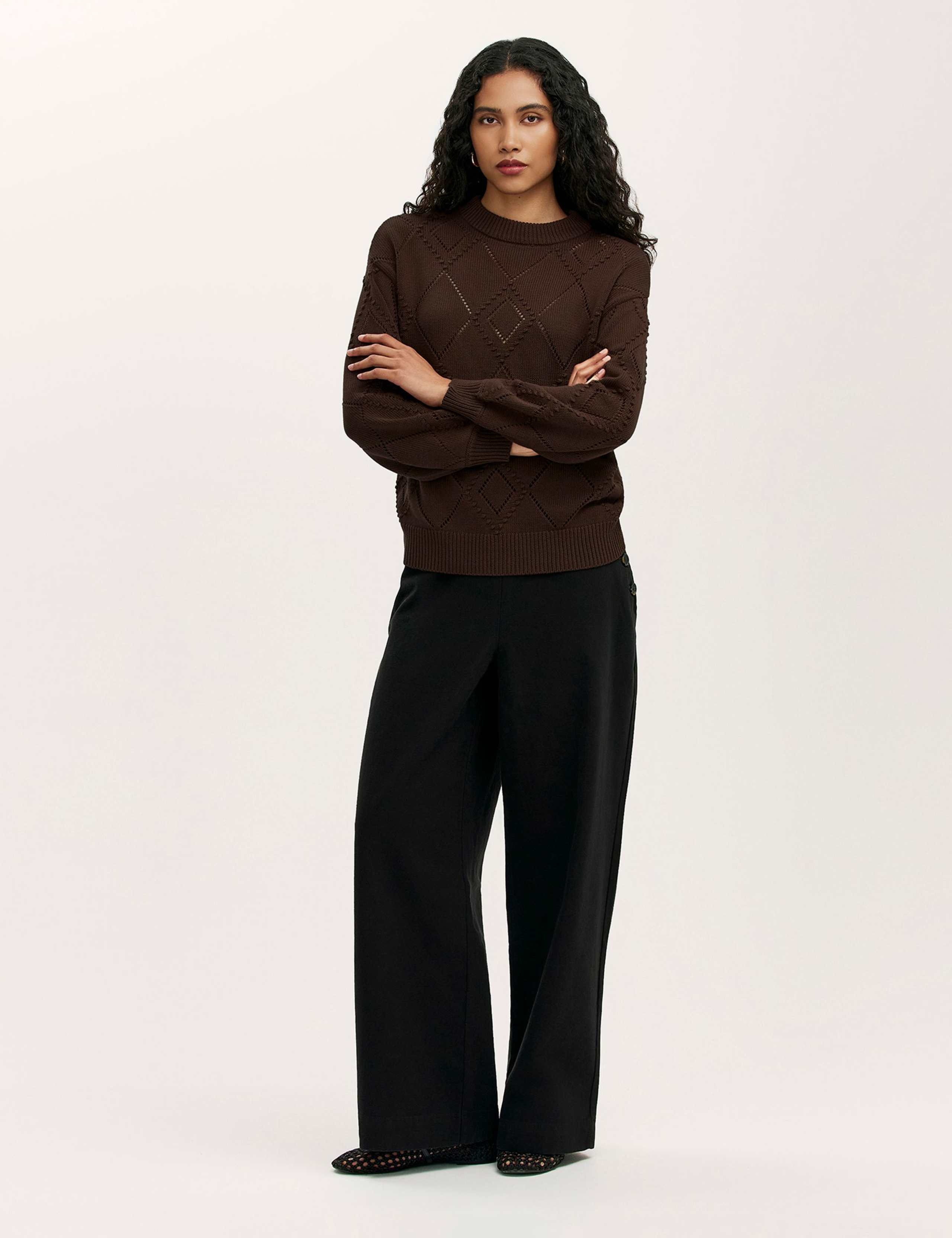 Pure Cotton Pointelle Jumper 2 of 4