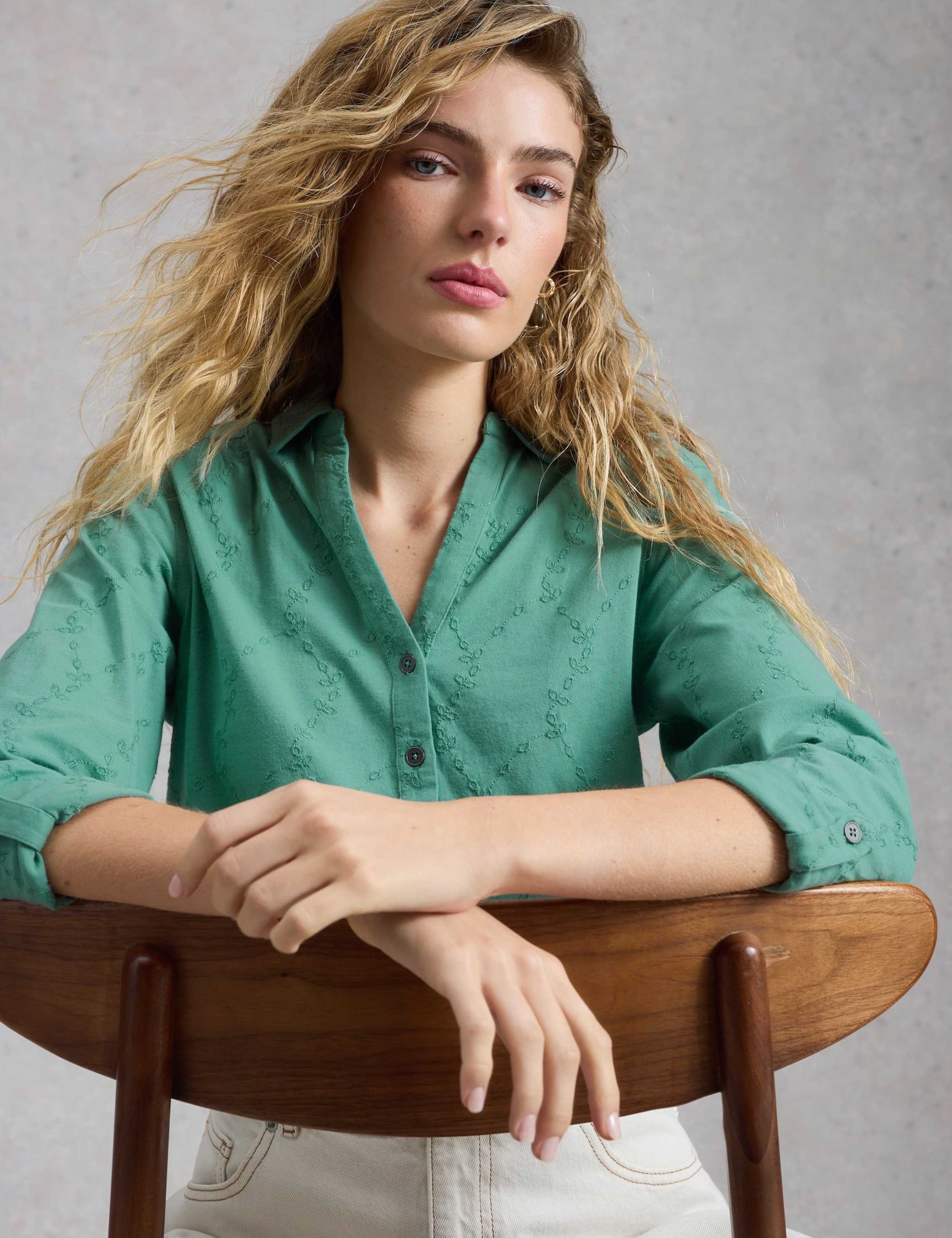 Corduroy Collared Maxi Shirt Dress 3 of 5