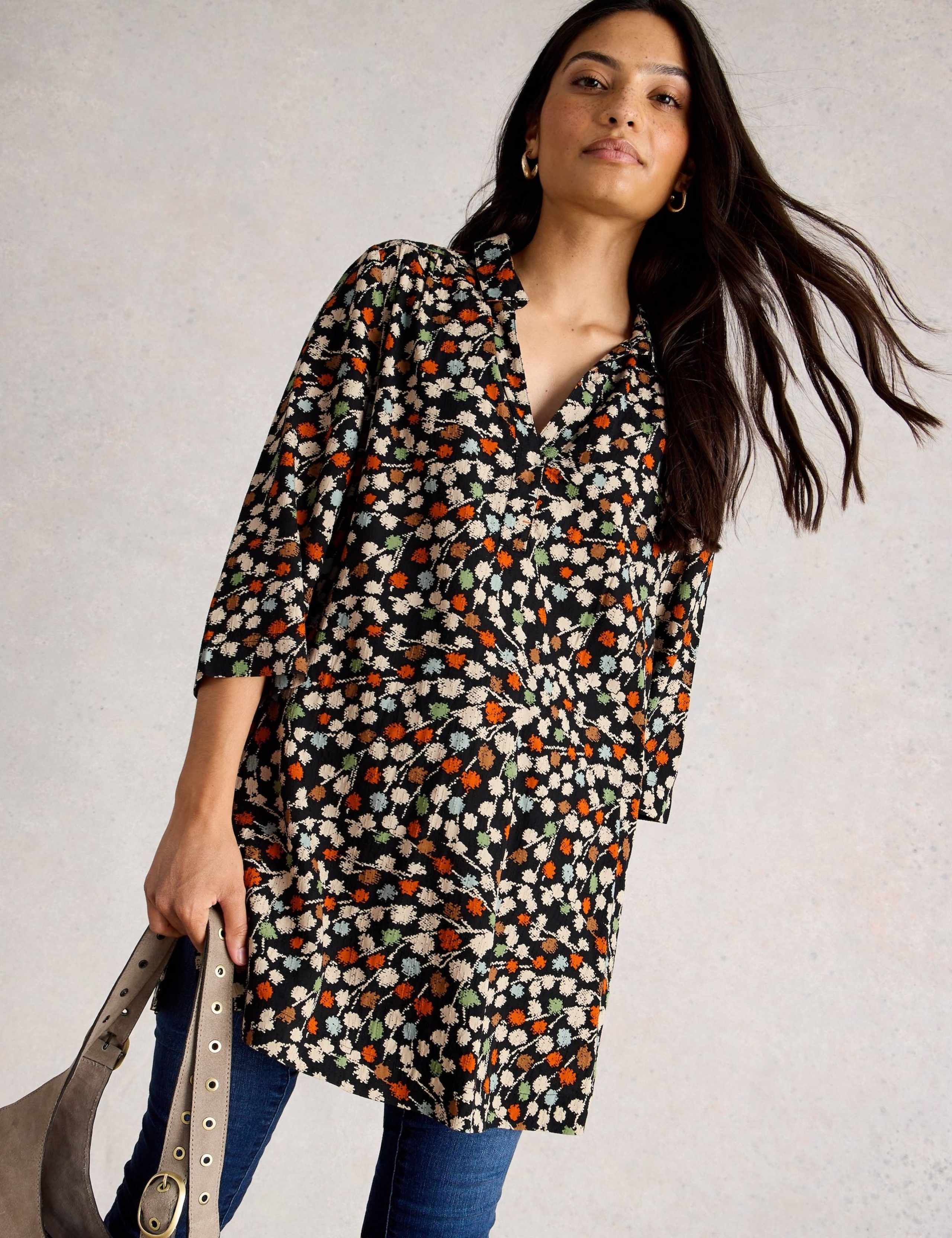 Printed Collared V-Neck Tunic 6 of 6