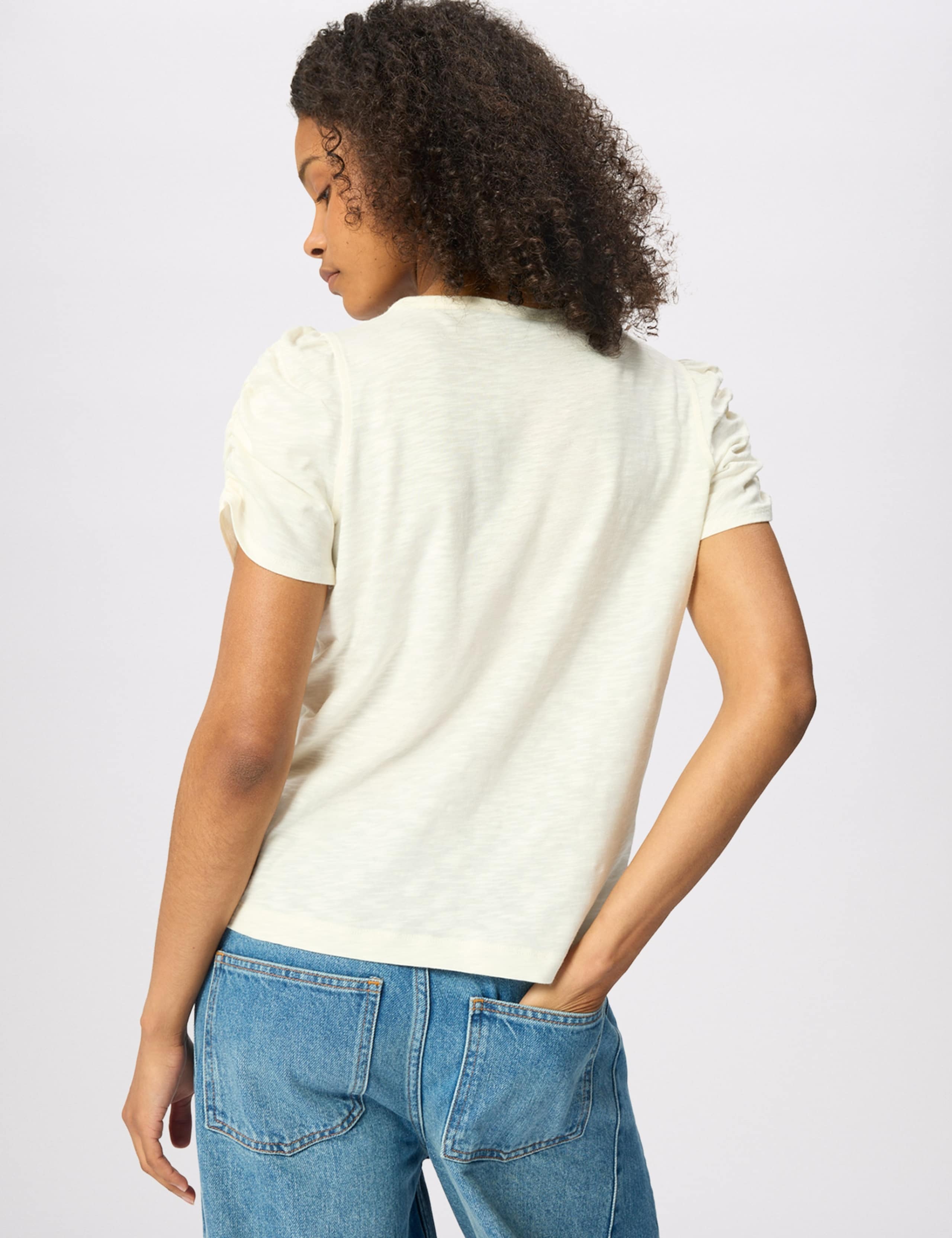 Pure Cotton Gathered Sleeve T-Shirt 3 of 6