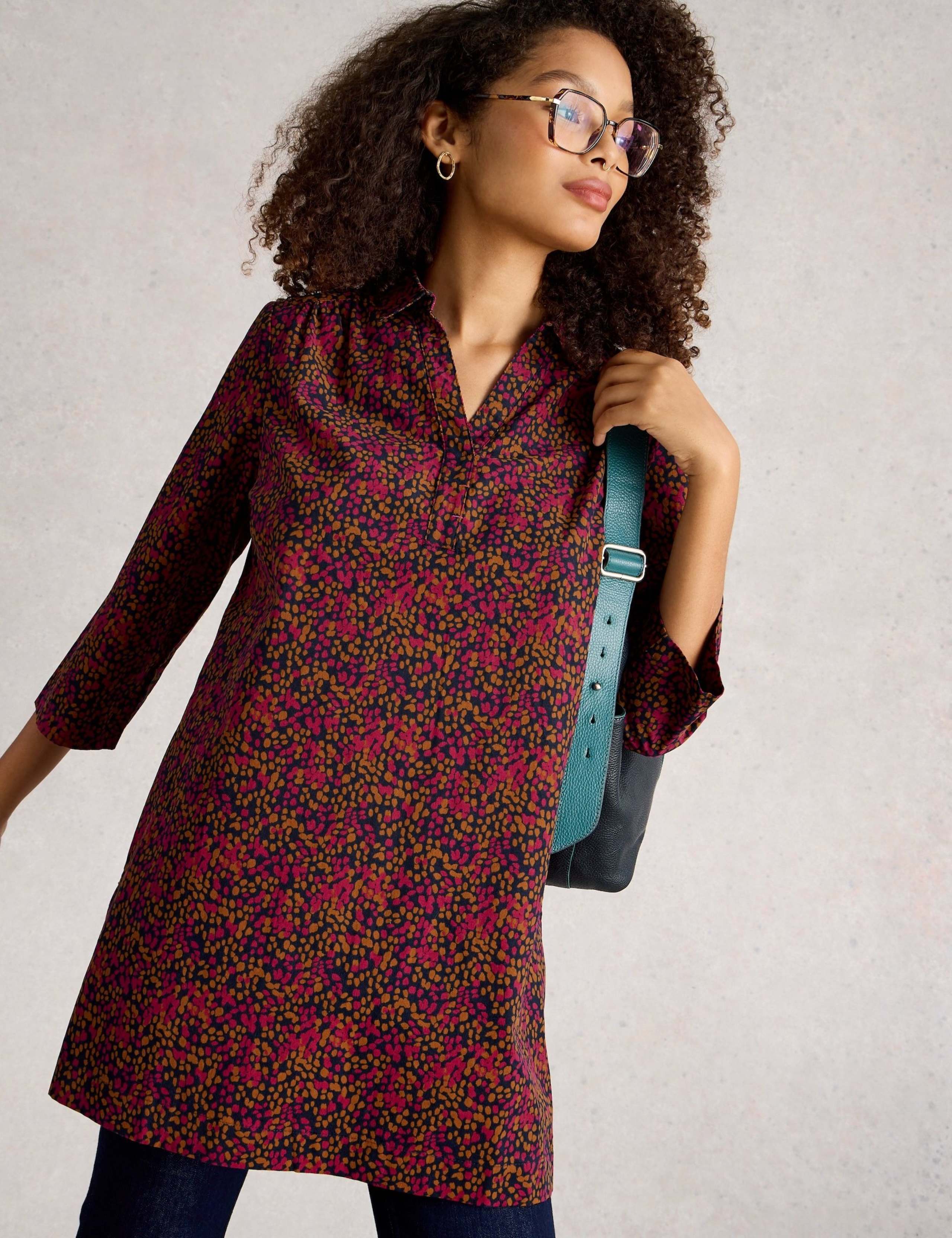 Cotton Floral Collared Neck Tunic 5 of 6
