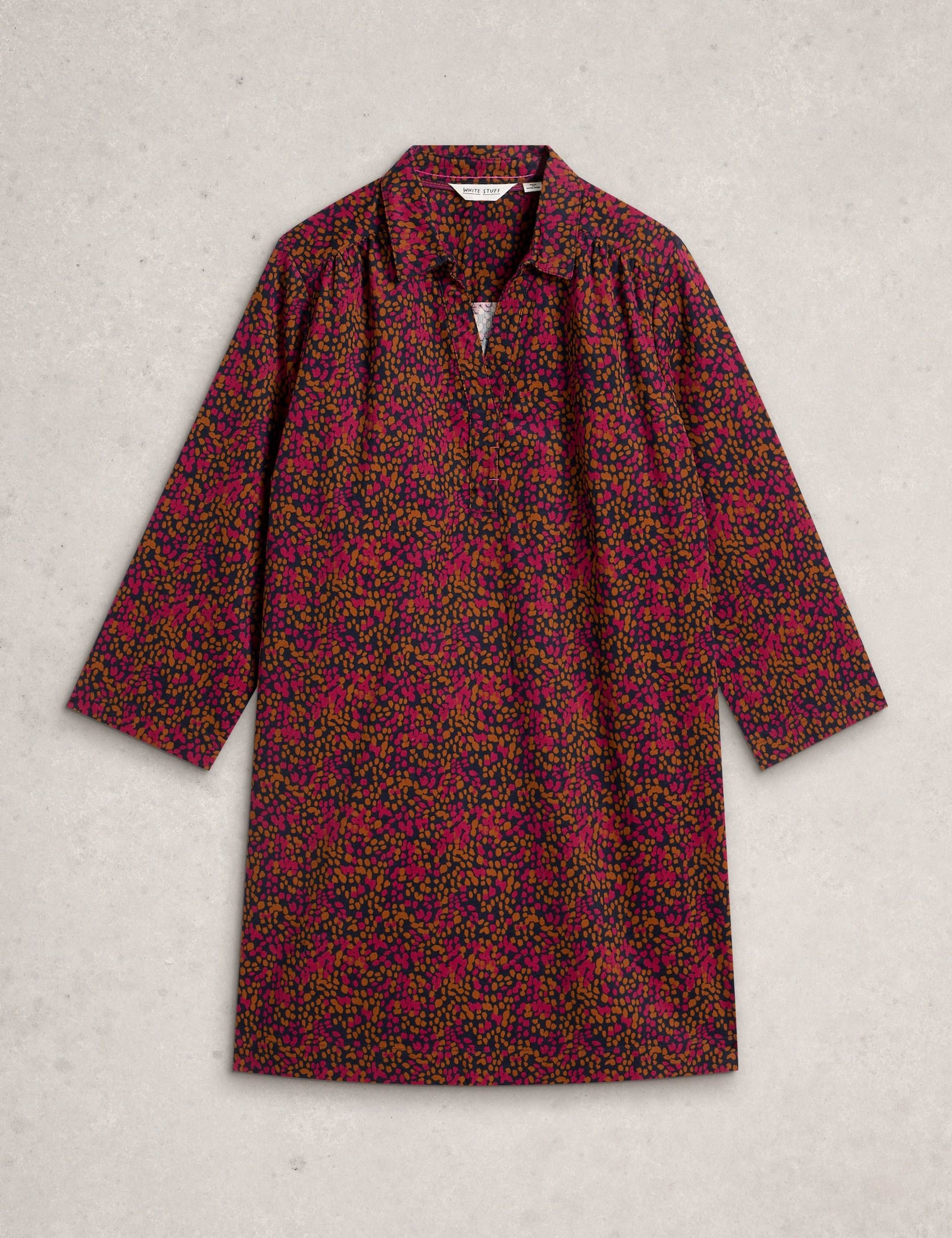 Cotton Floral Collared Neck Tunic 2 of 6