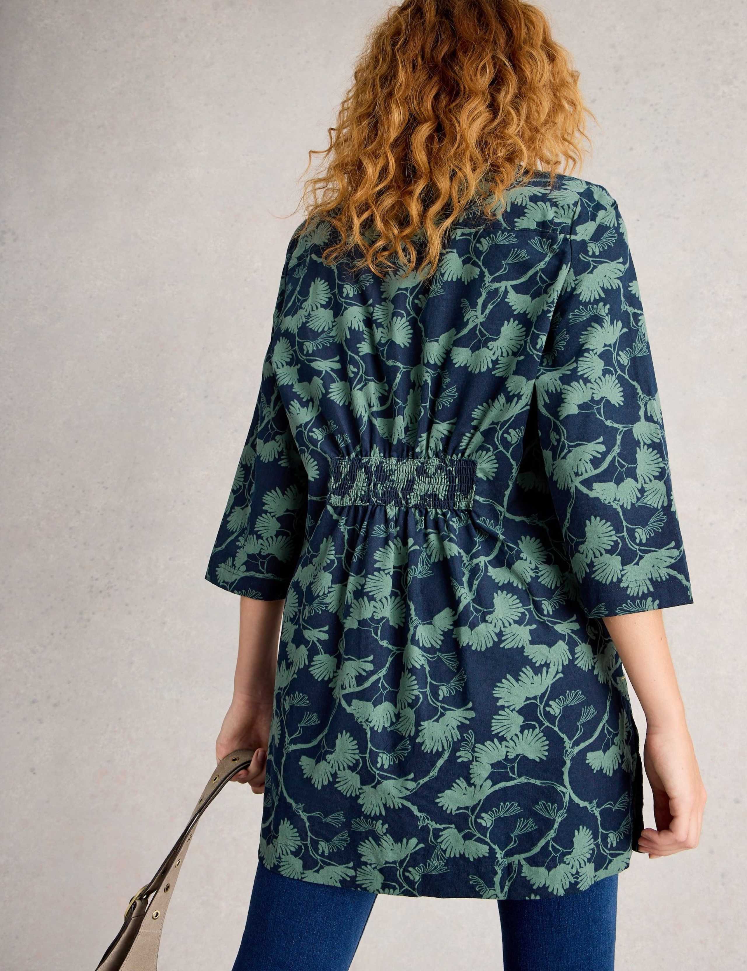 Pure Cotton Cord Printed Collared Tunic 3 of 6