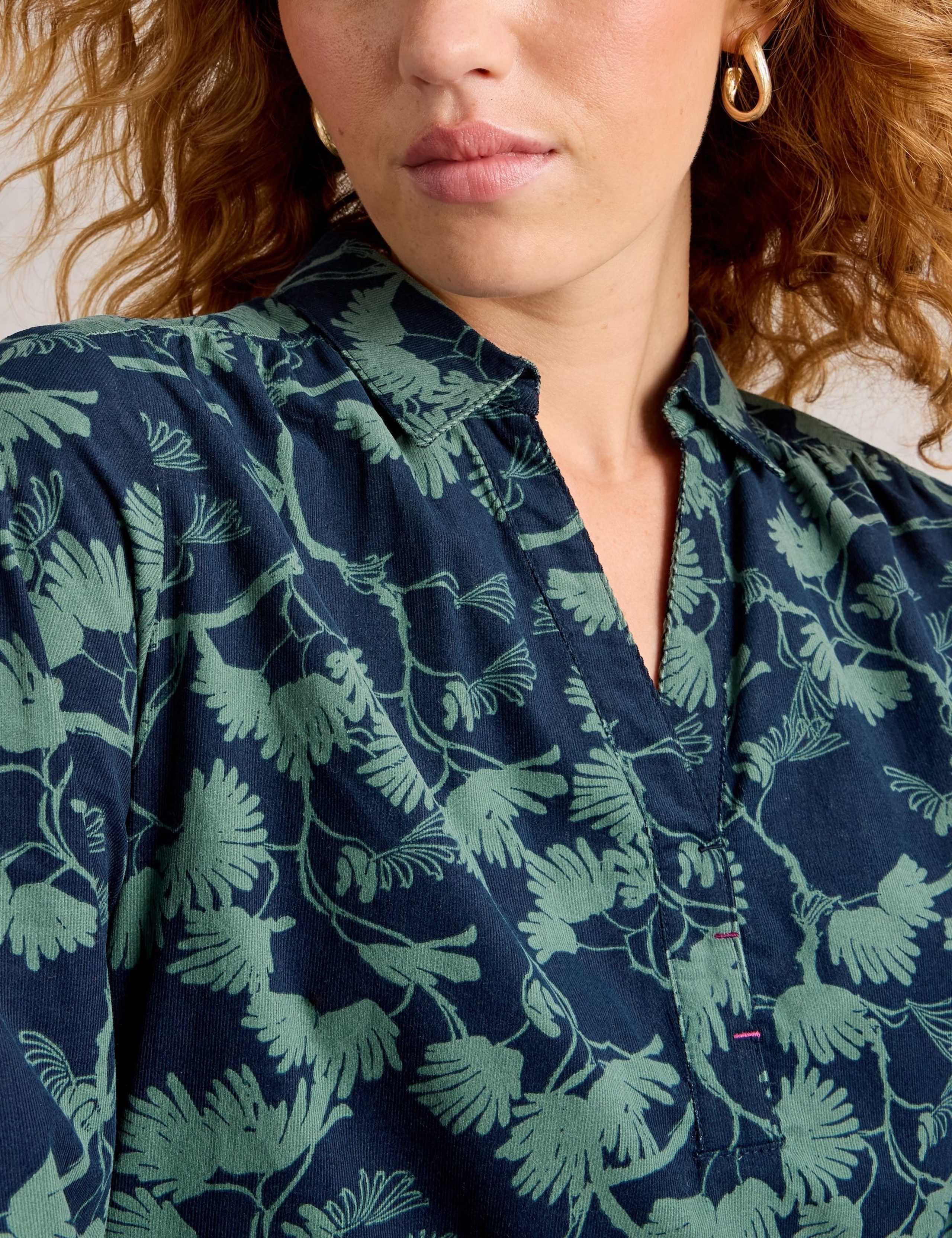 Pure Cotton Cord Printed Collared Tunic 5 of 6