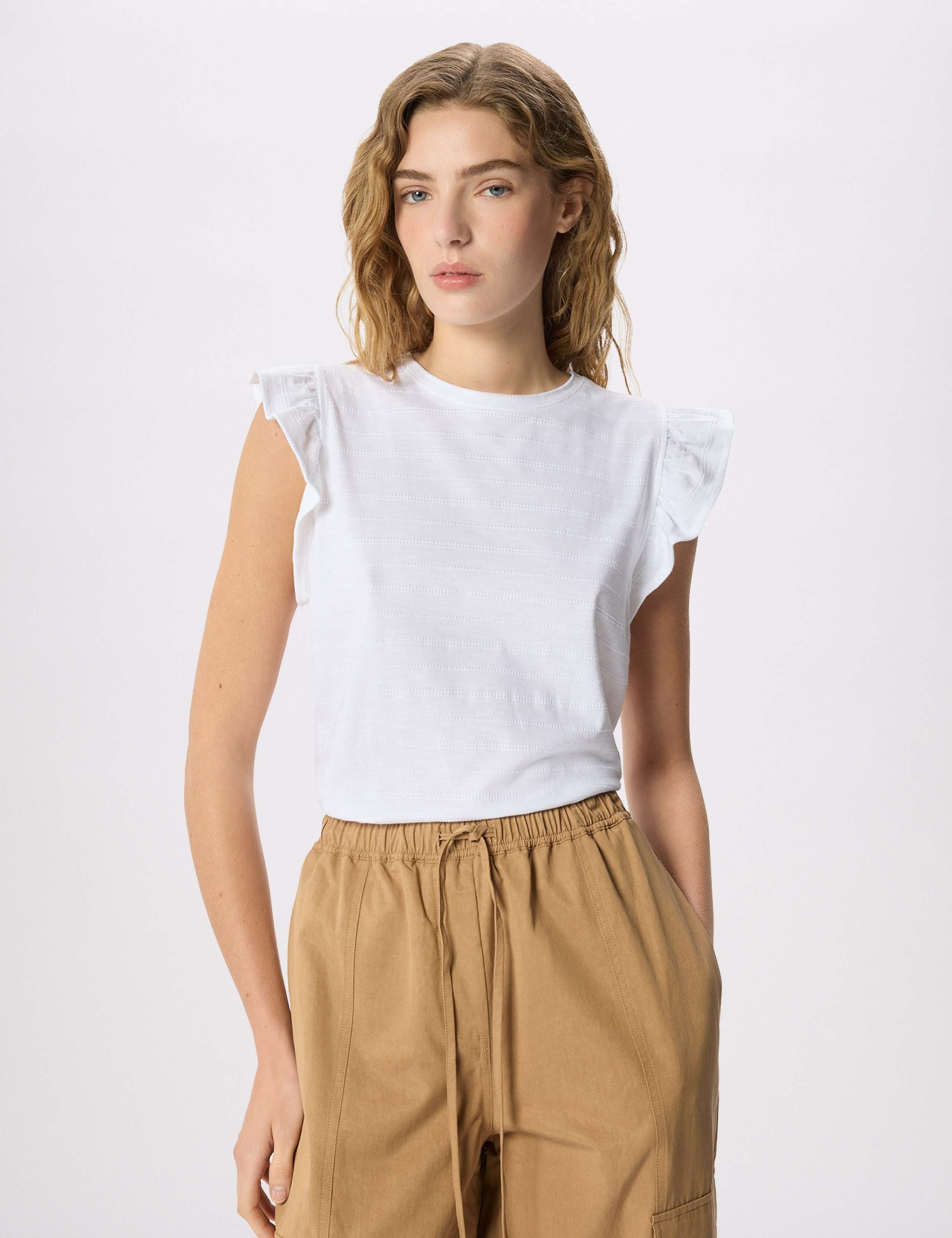 Frill Sleeve Broderie Tee 7 of 7