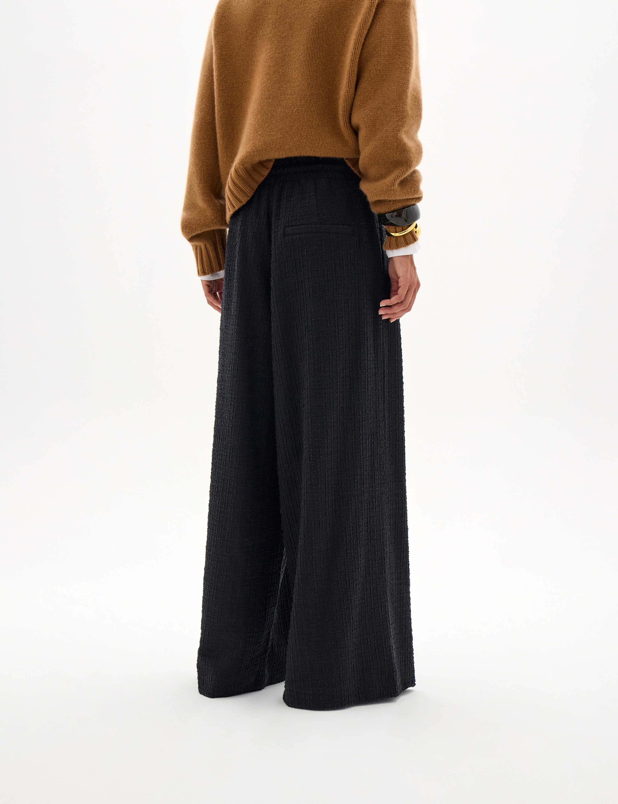 Textured Check Wide Leg Trousers 3 of 5