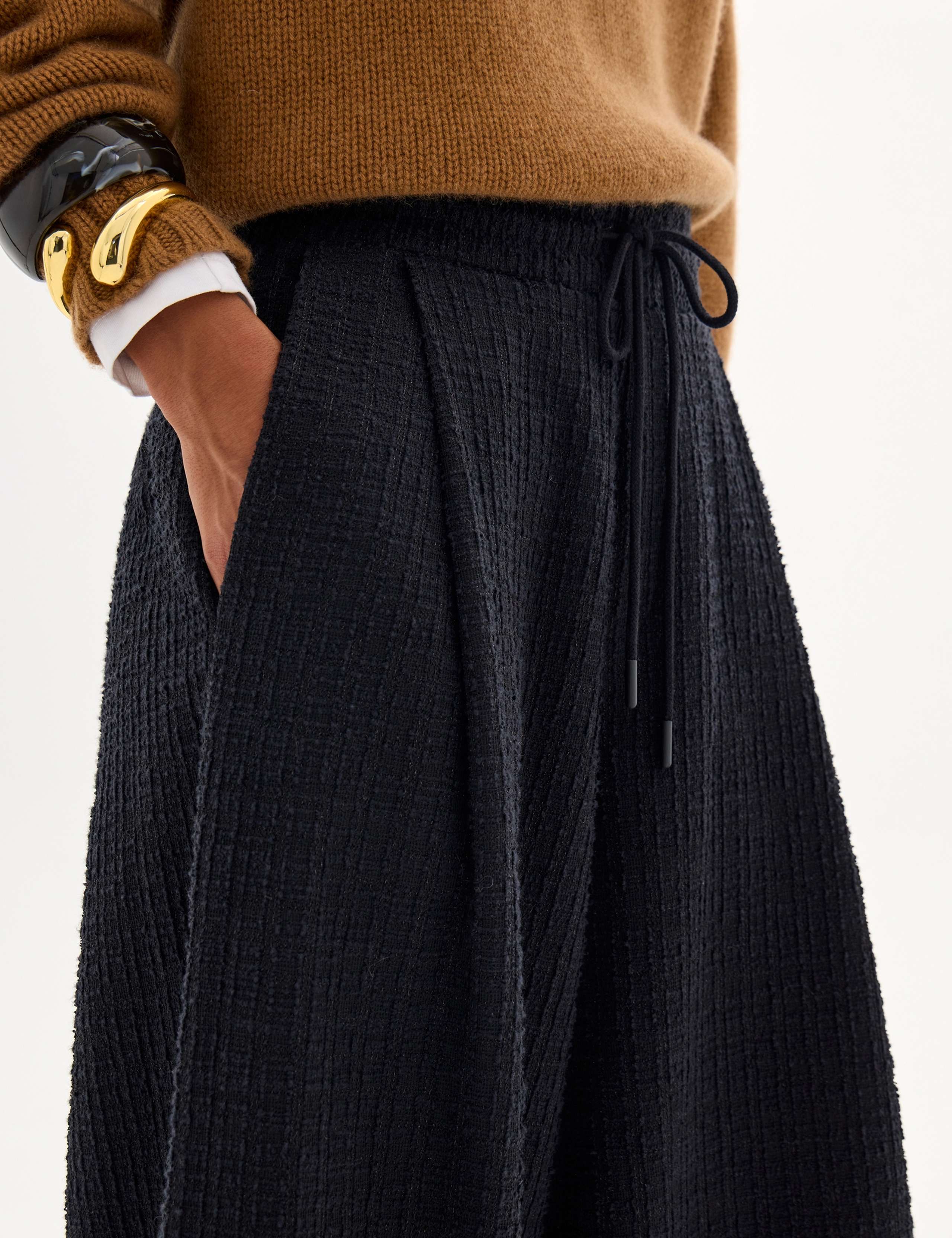 Textured Check Wide Leg Trousers 4 of 5