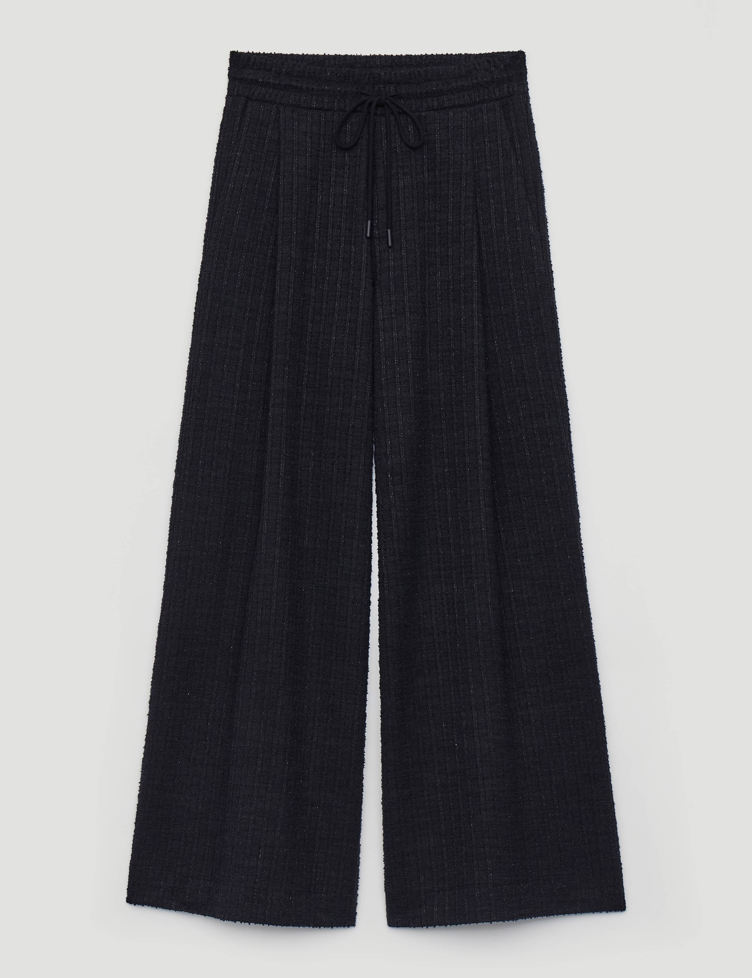 Textured Check Wide Leg Trousers 2 of 5