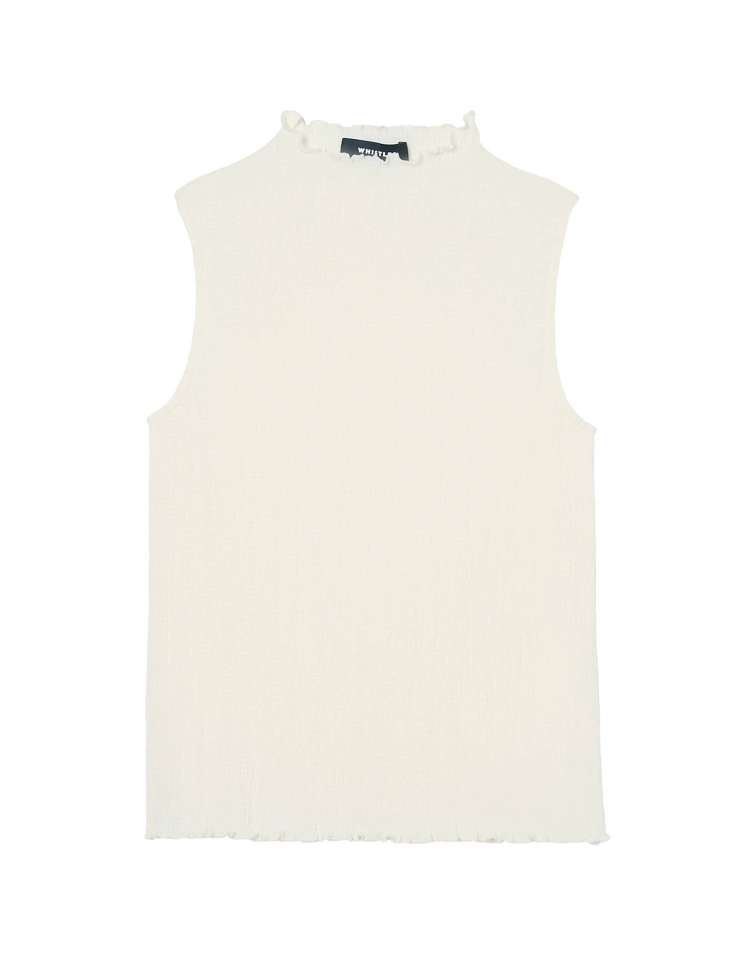 Cotton Blend Textured High Neck Top 2 of 7