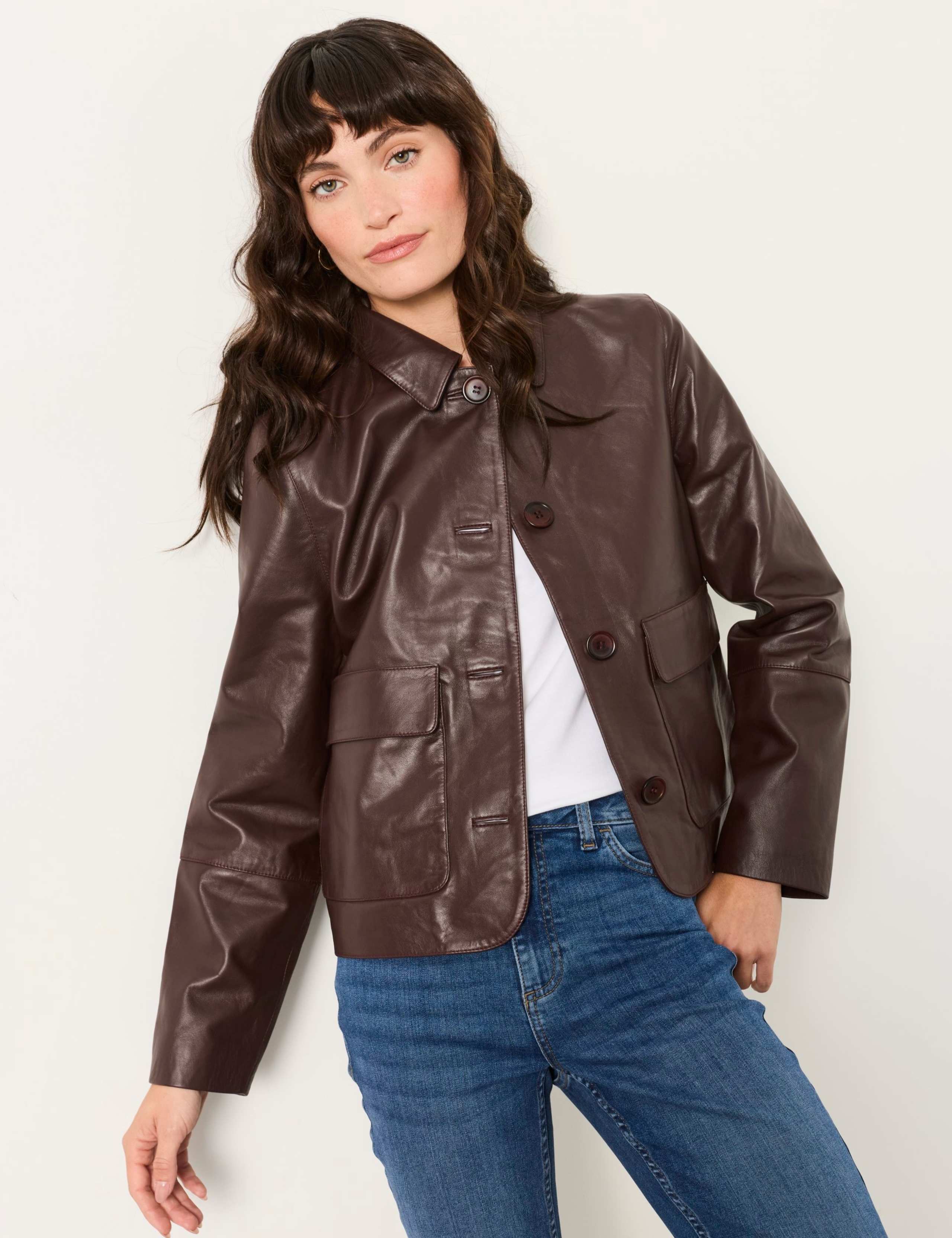 Leather Cropped Jacket 1 of 6