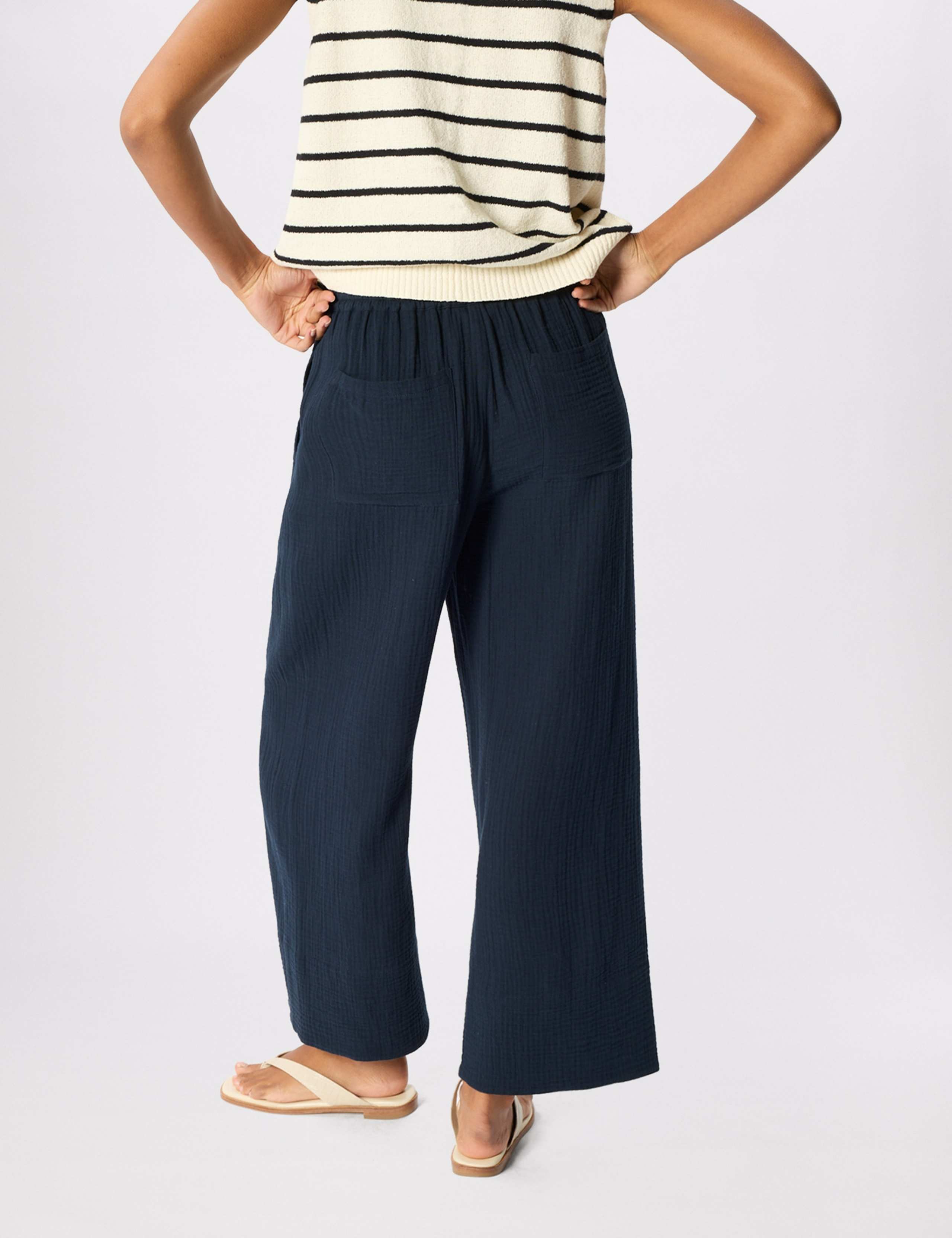 Wide Crop Cheesecloth Trouser 5 of 6