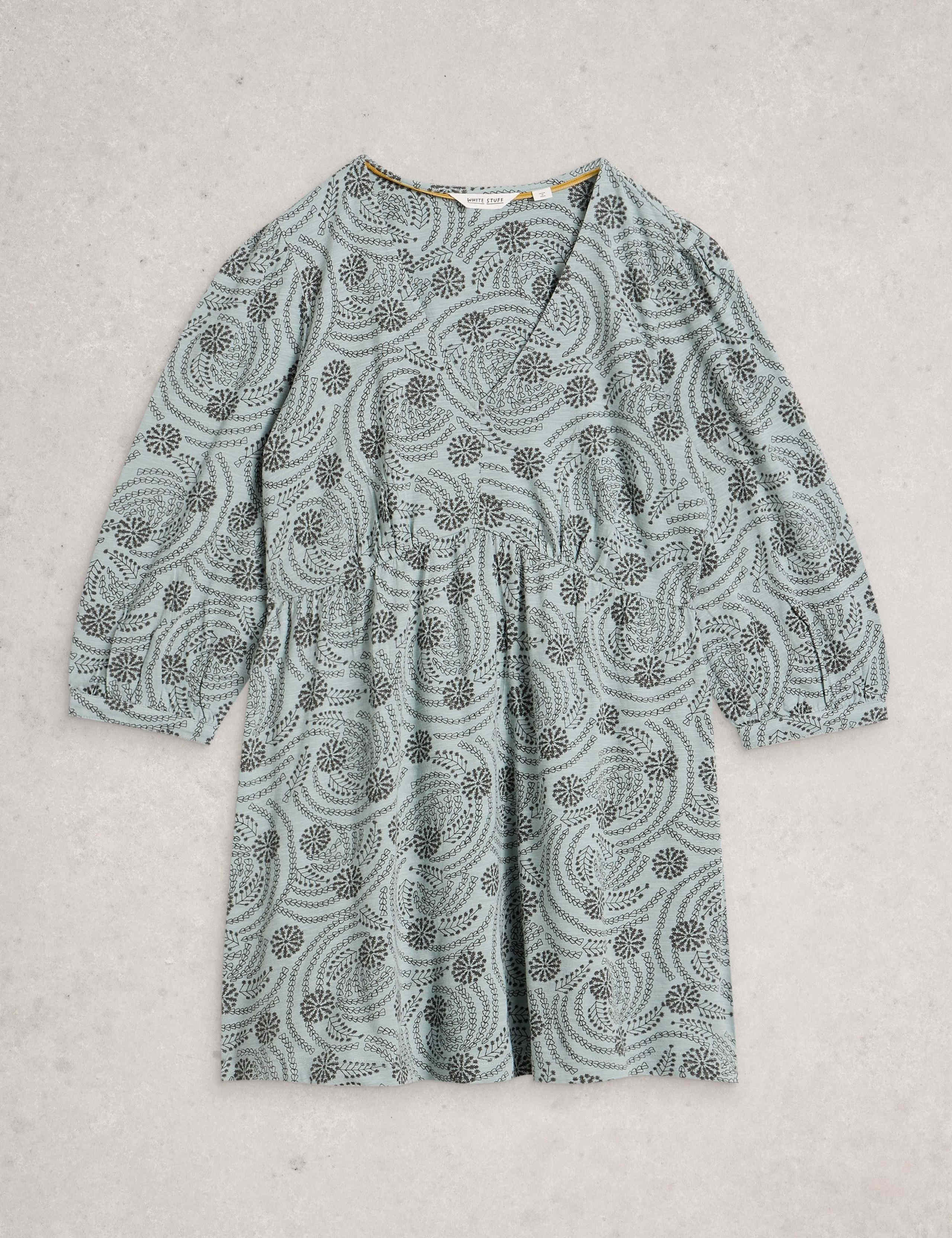 Pure Cotton Jersey Floral V-Neck Tunic 2 of 6