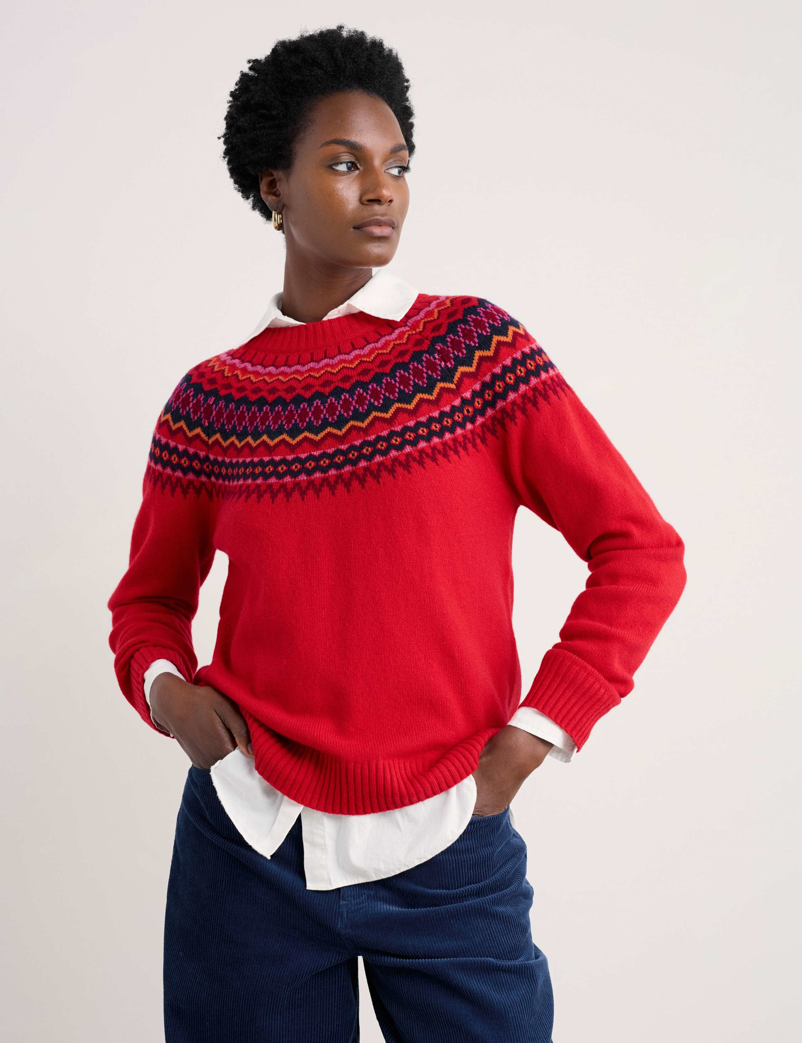 Merino Wool Rich Fair Isle Jumper 3 of 6