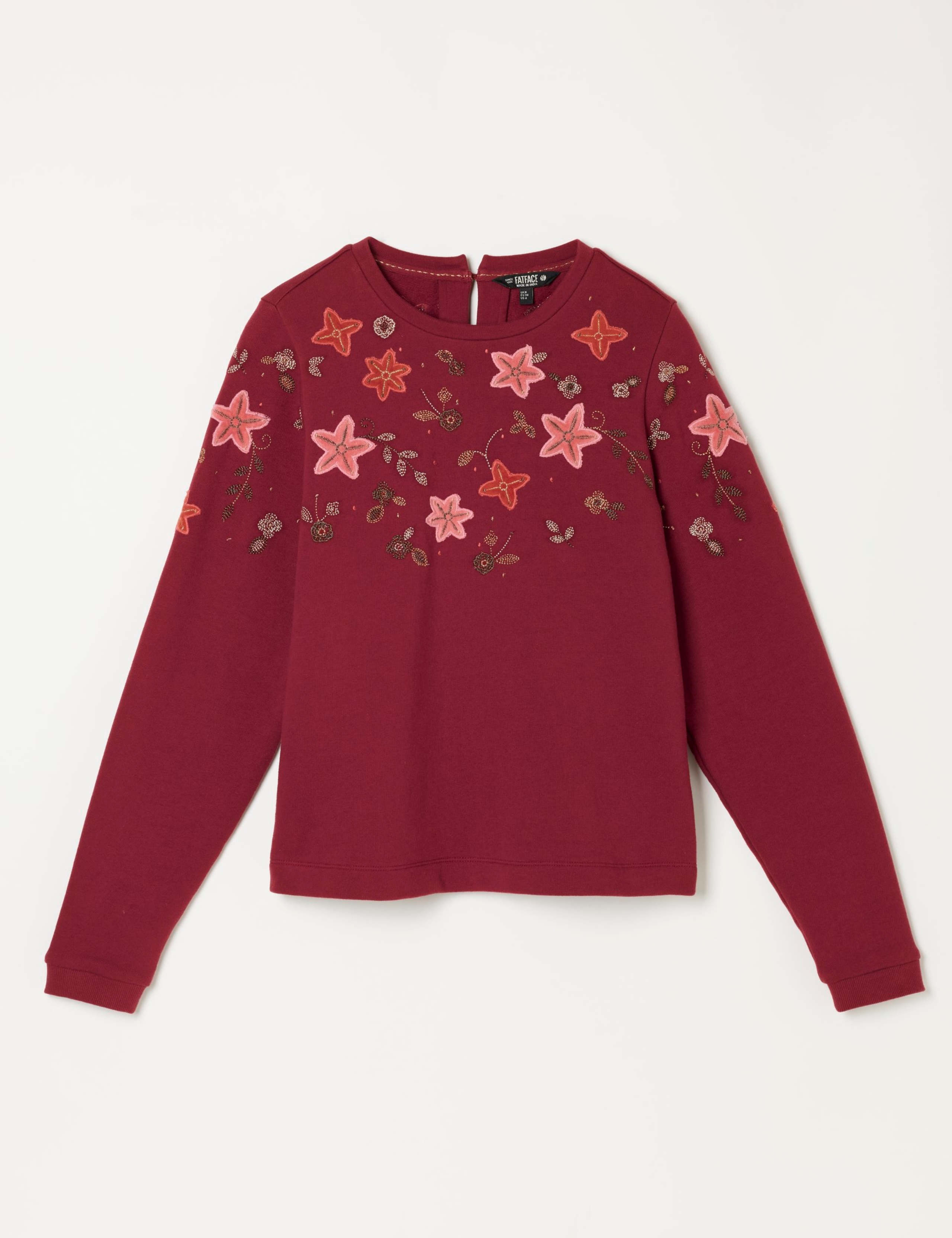Pure Cotton Embroidered Floral Sweatshirt 2 of 5