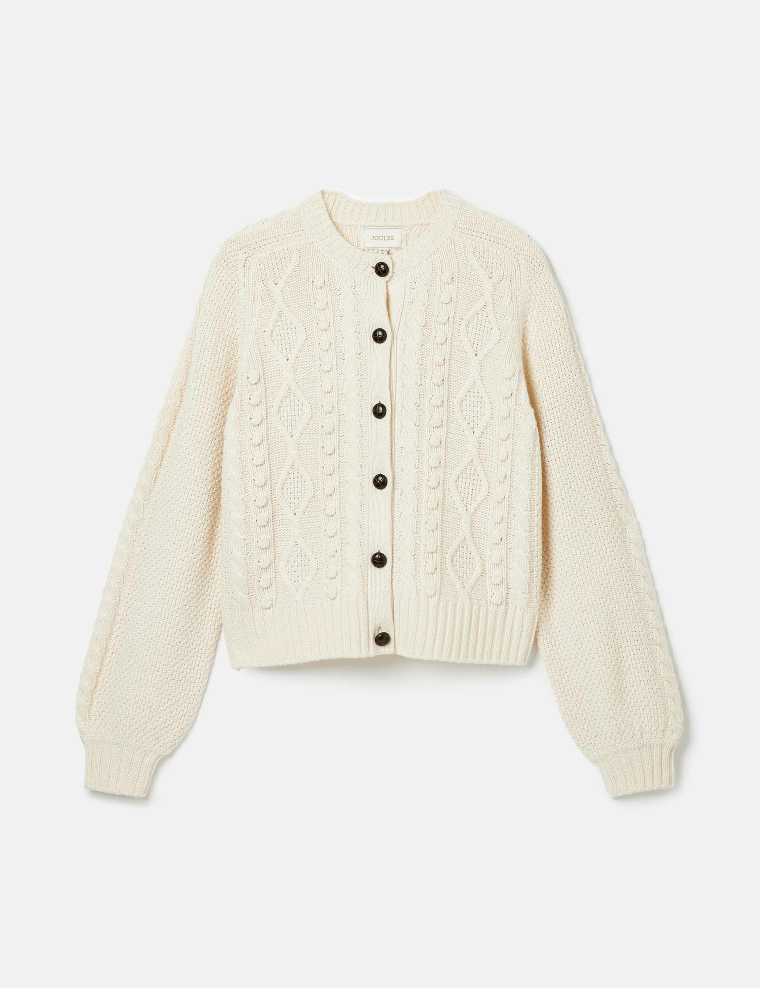 Cable Knit Cardigan with Wool 2 of 7