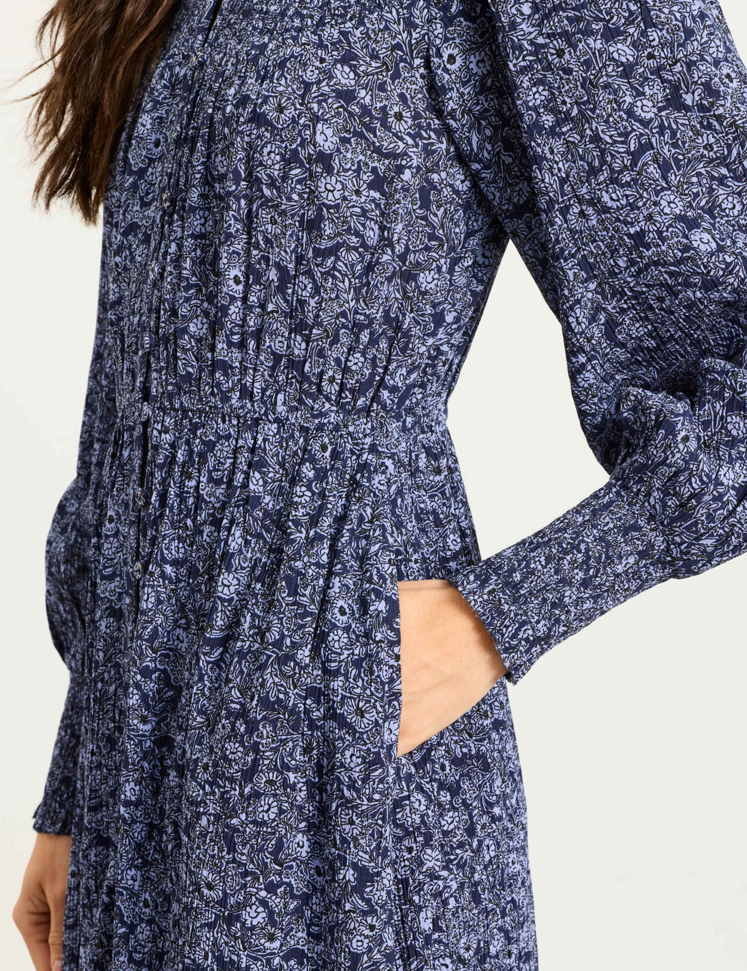 Two-Tone Floral Maxi Tea Dress 6 of 6