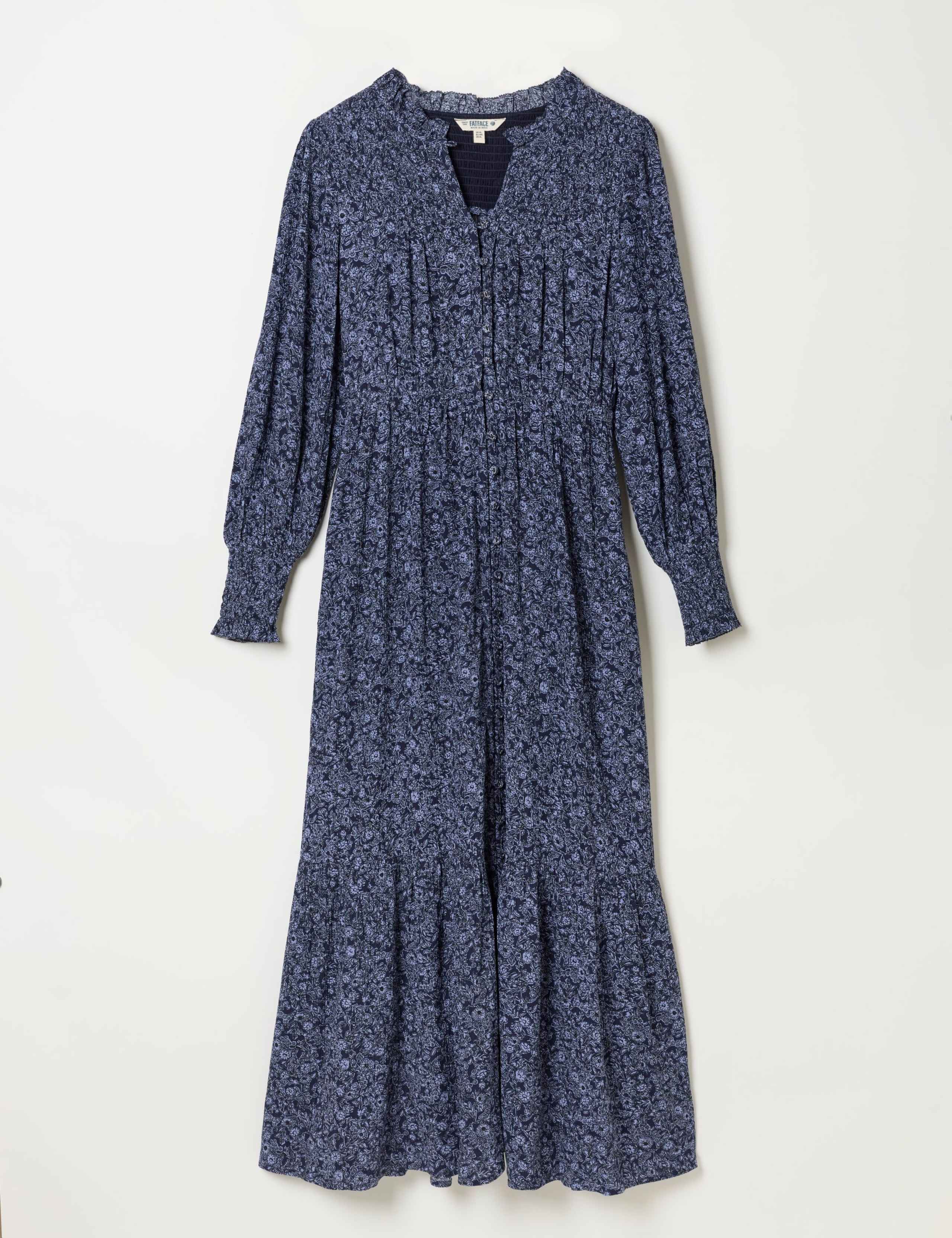 Two-Tone Floral Maxi Tea Dress 2 of 6