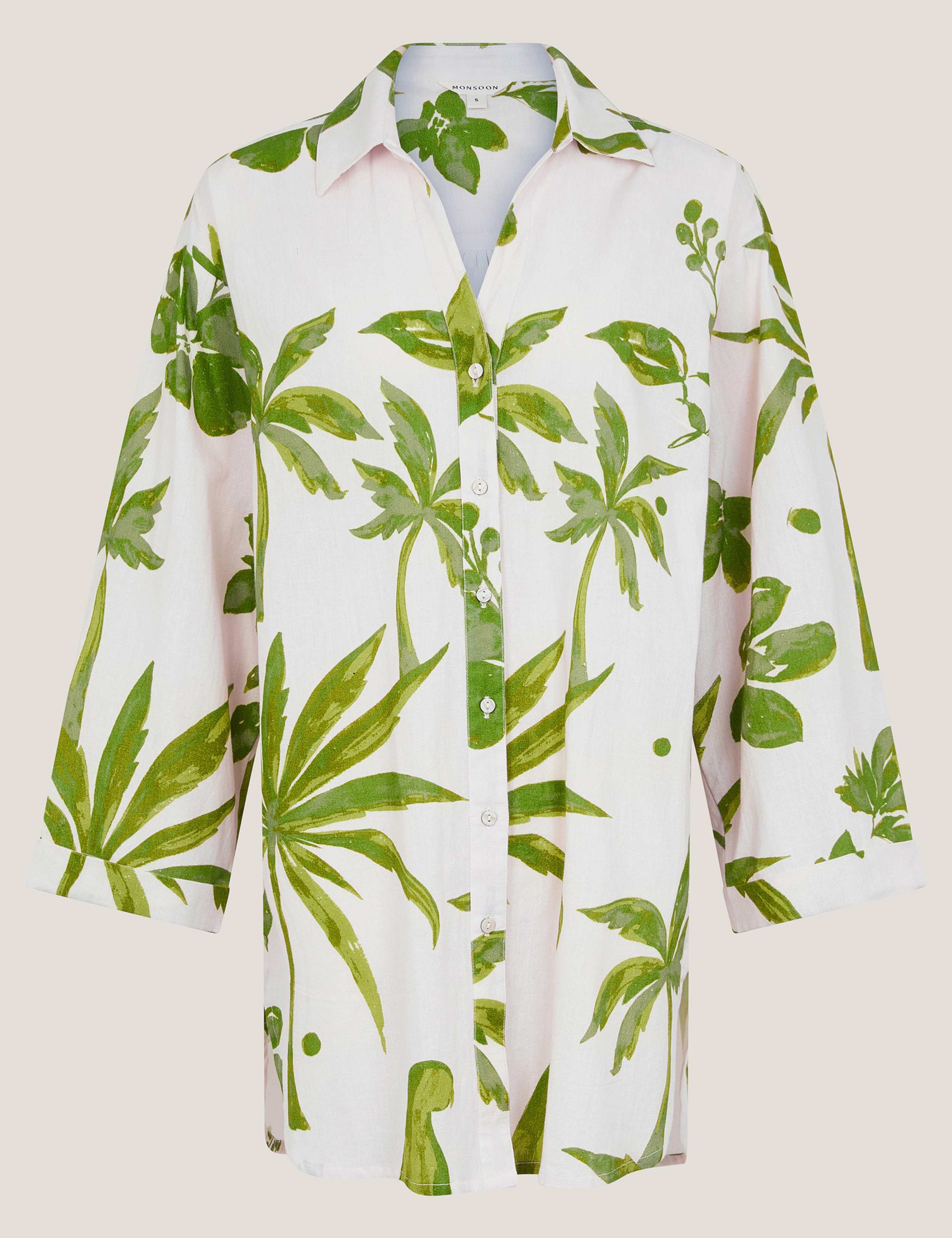 Cotton Rich Palm Print Shirt 2 of 4