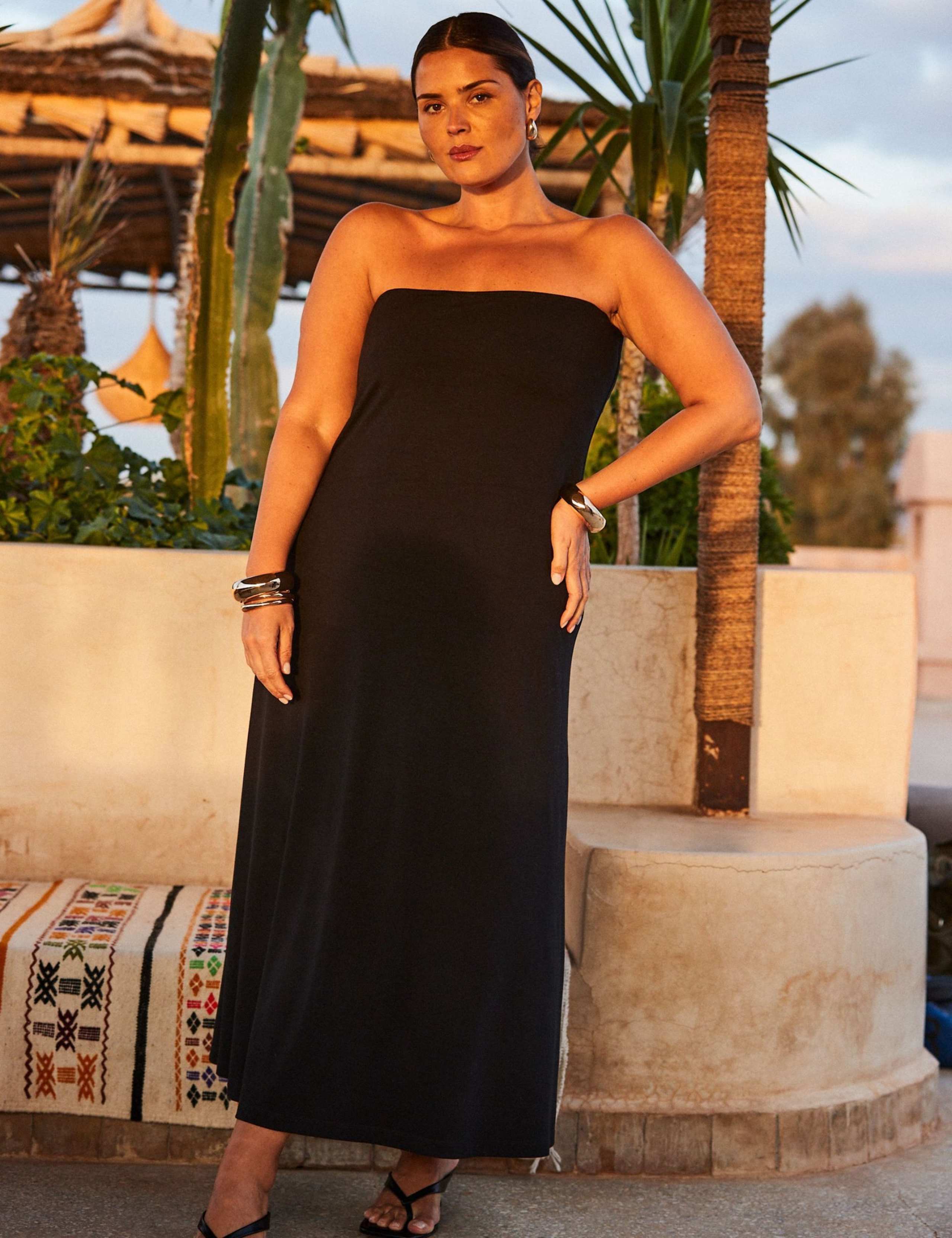 Jersey Bandeau Maxi Beach Dress 3 of 4