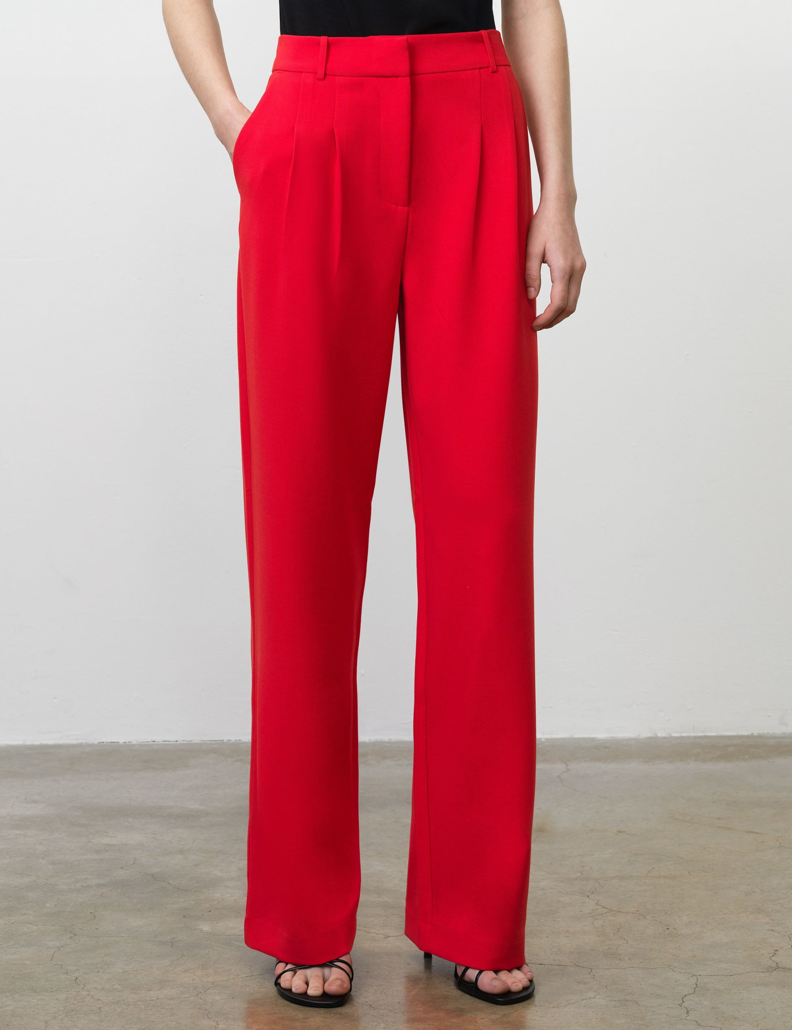 Pleat Front Wide Leg Trousers 3 of 5