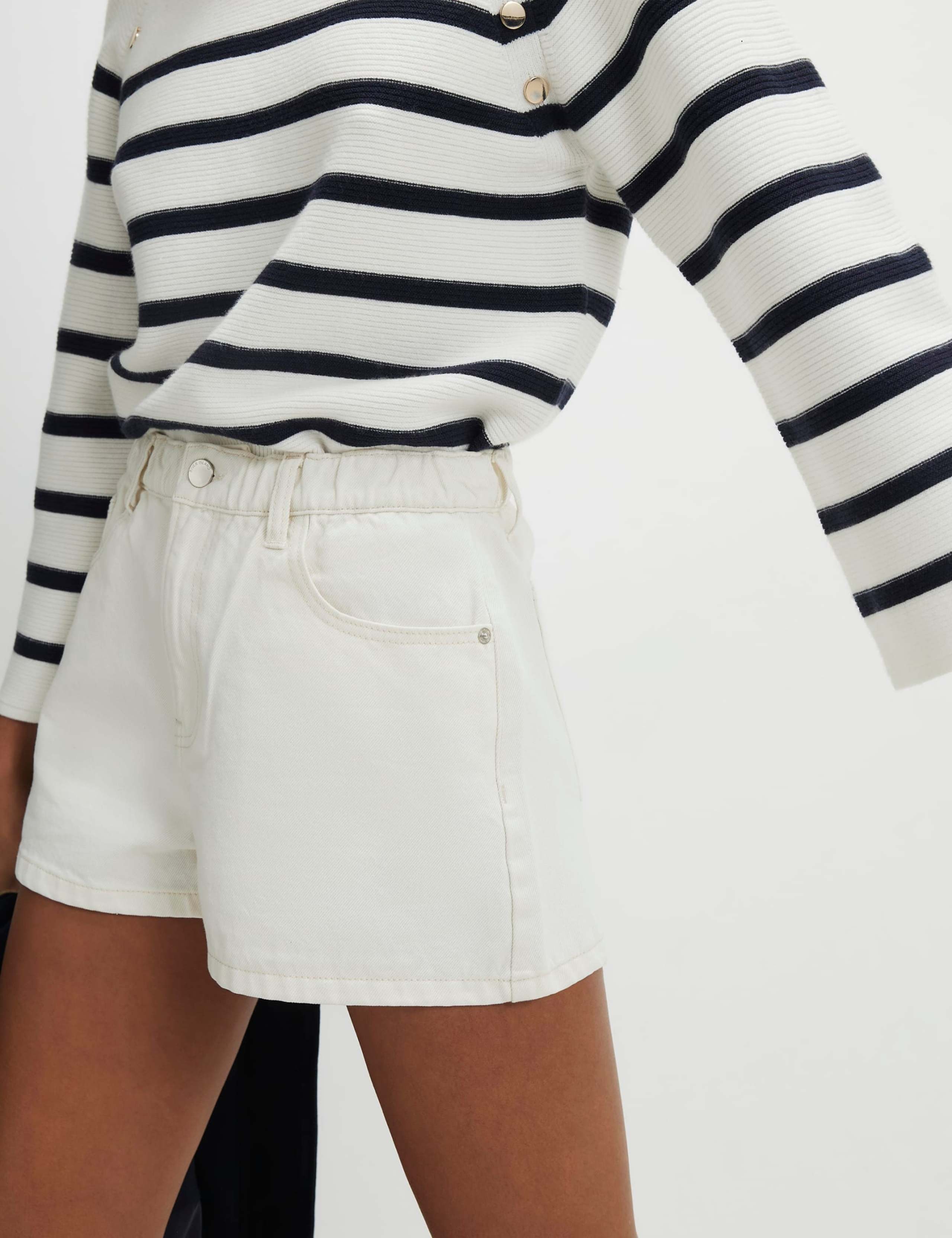 Denim High Waisted Shorts 3 of 4