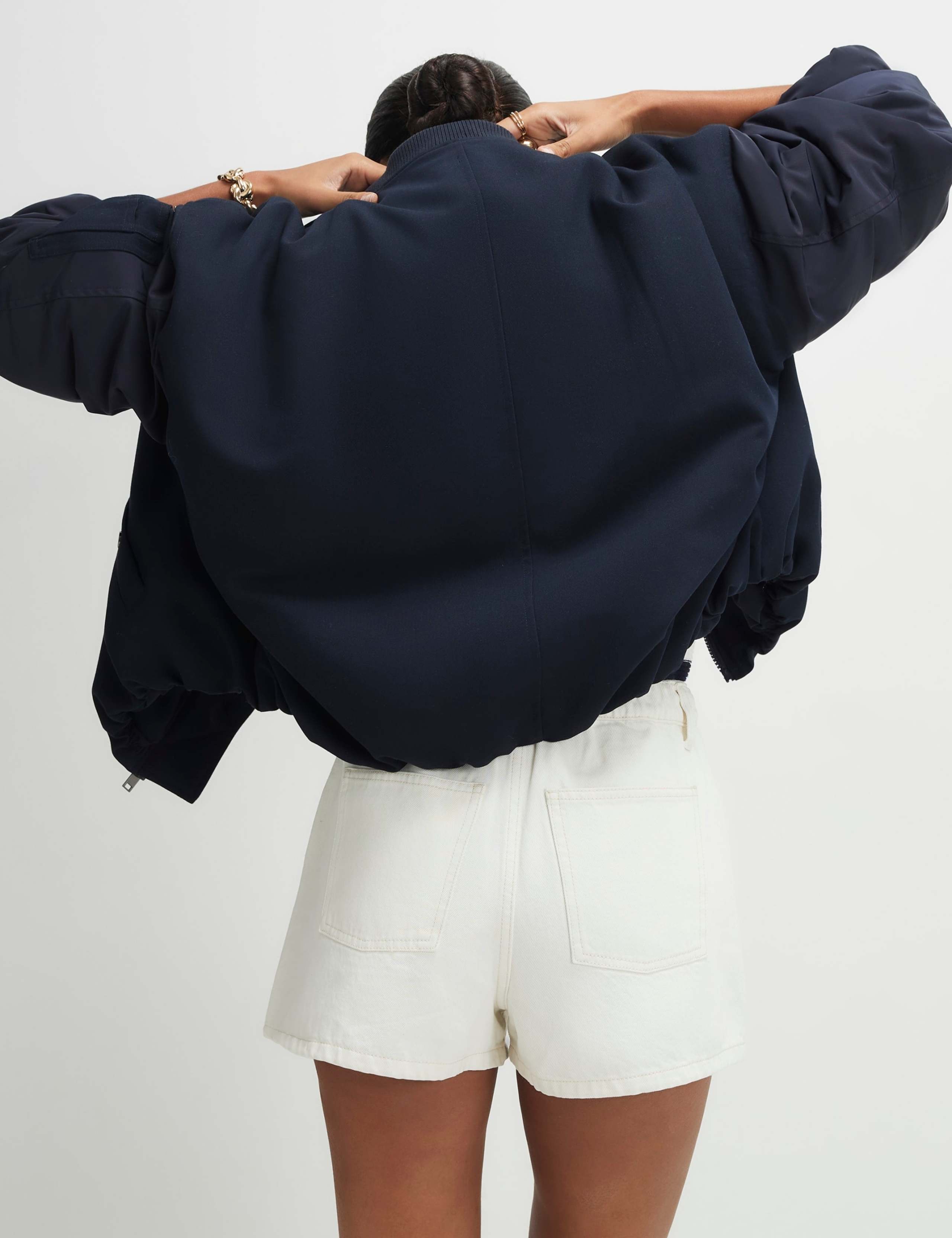 Denim High Waisted Shorts 4 of 4