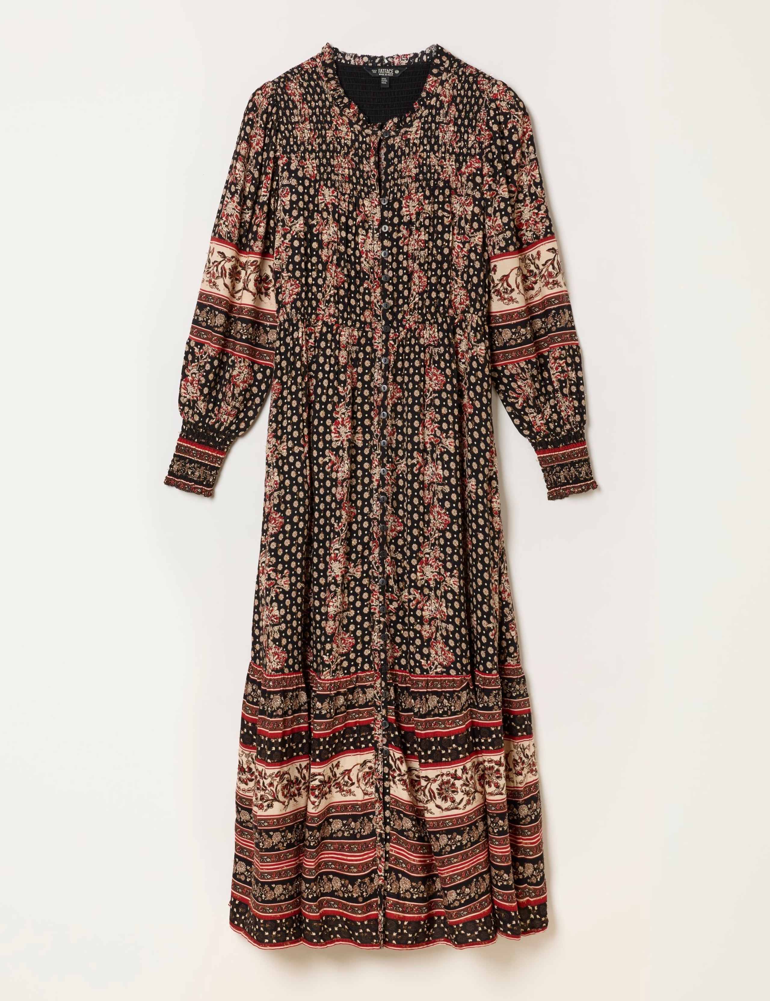 Floral Blouson Sleeve Maxi Tea Dress 2 of 6