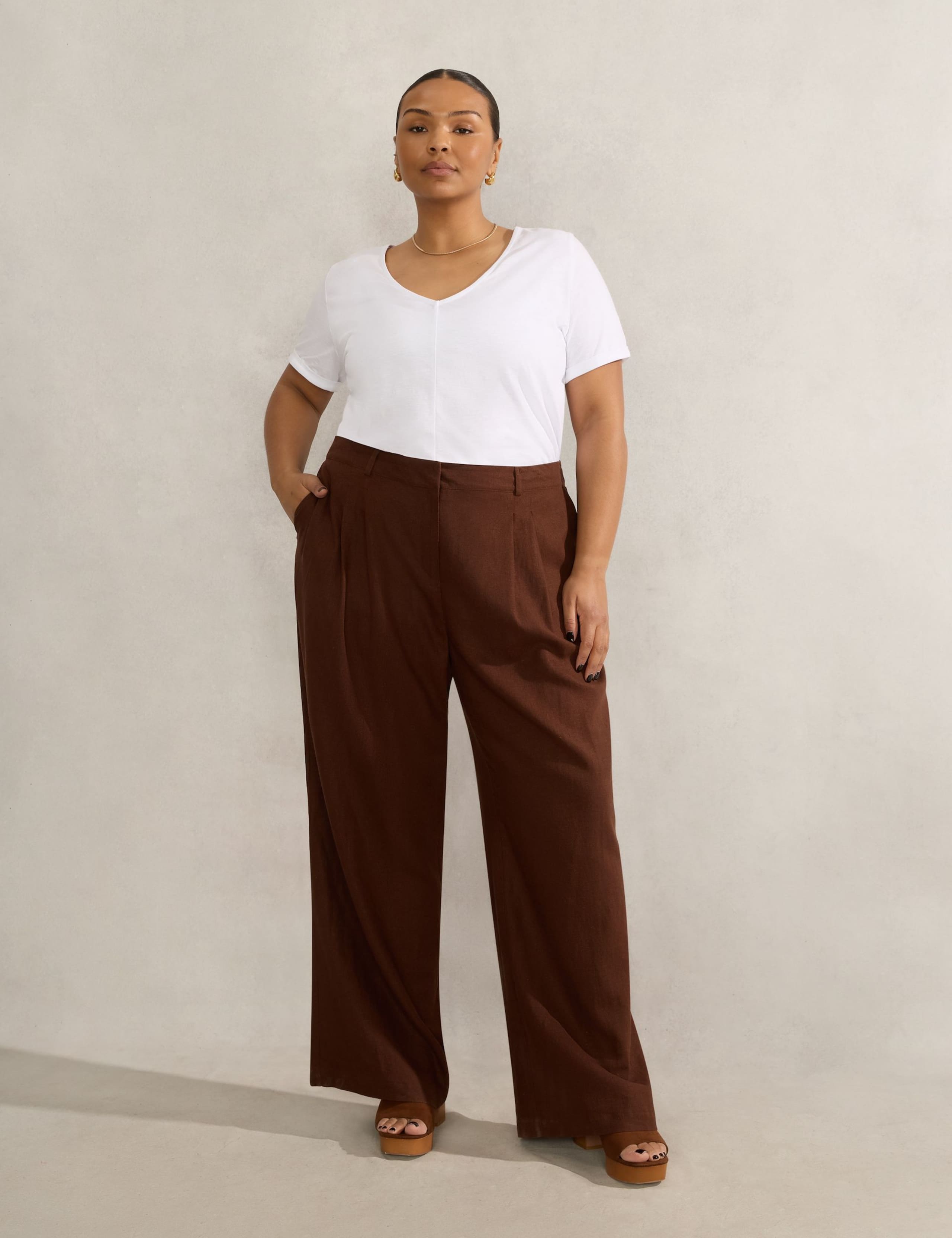 Linen Rich Tailored Trousers 3 of 4