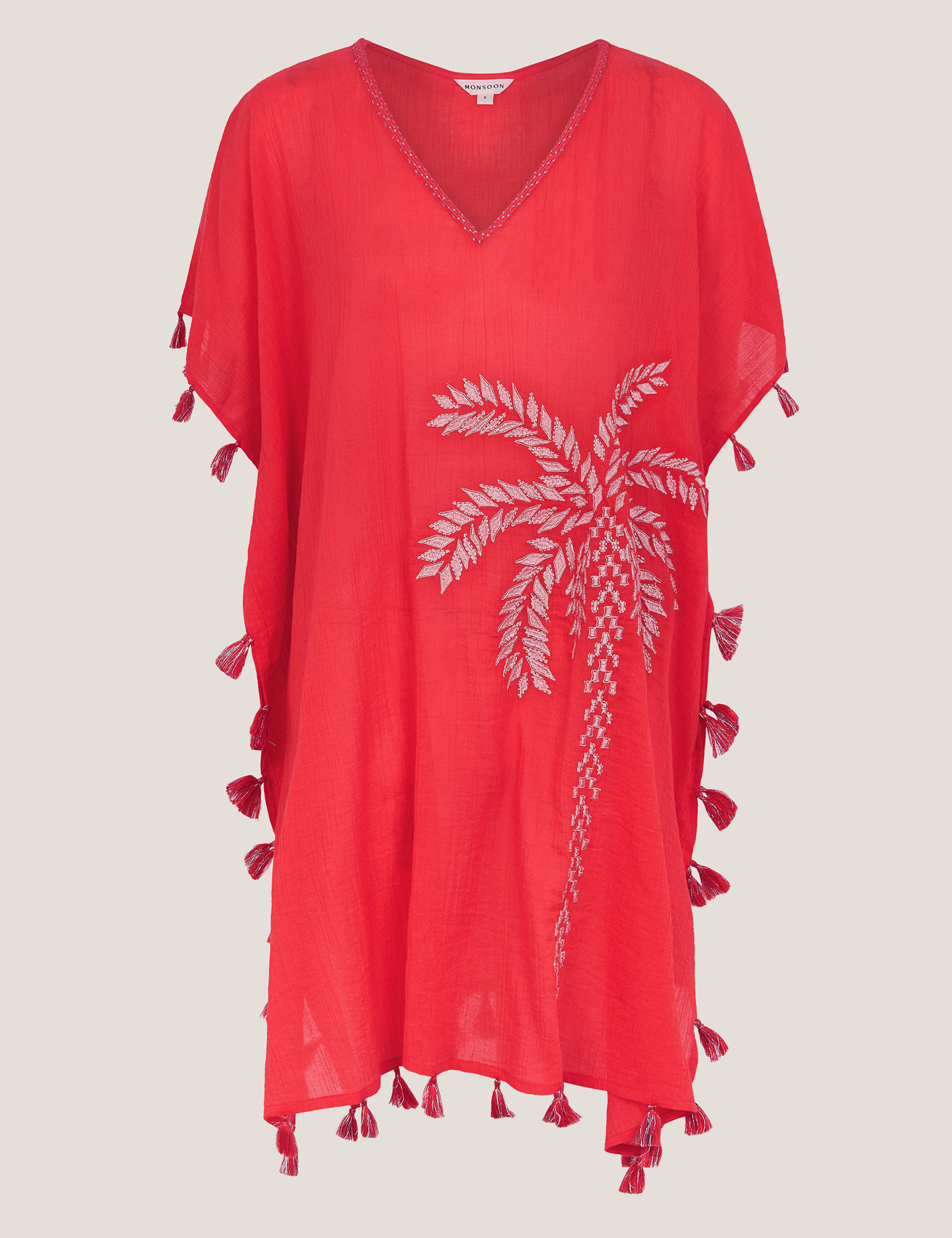 Pure Cotton Palm Tree Embroidered Kaftan 2 of 5