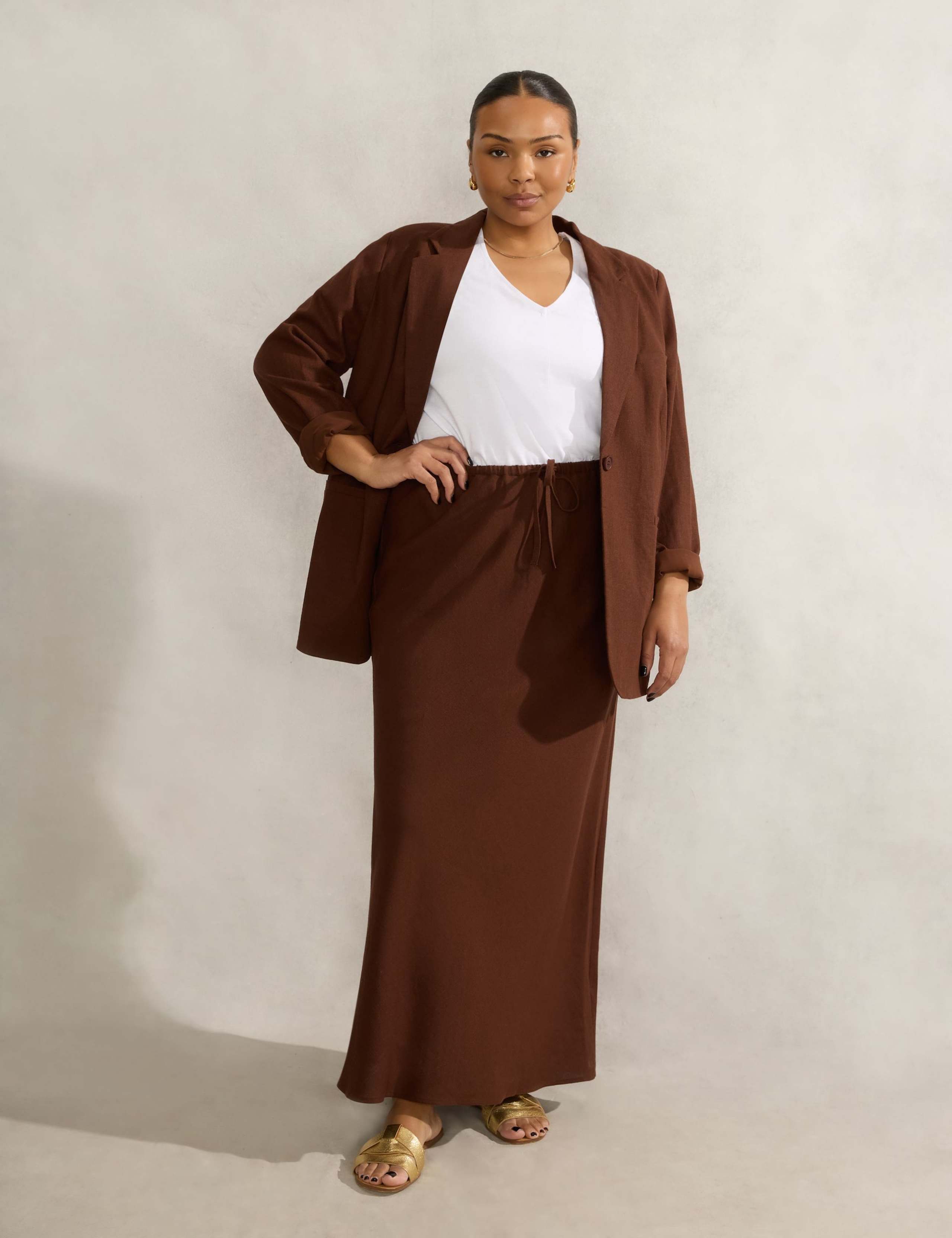 Linen Rich Single Breasted Blazer 3 of 6