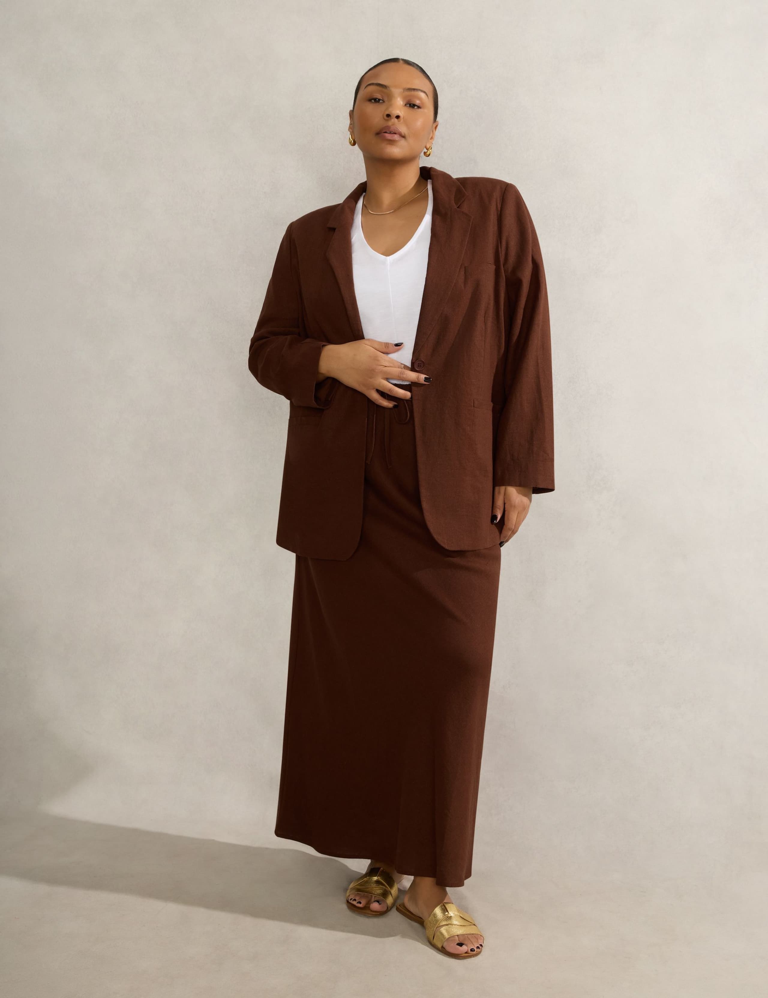 Linen Rich Single Breasted Blazer 4 of 6