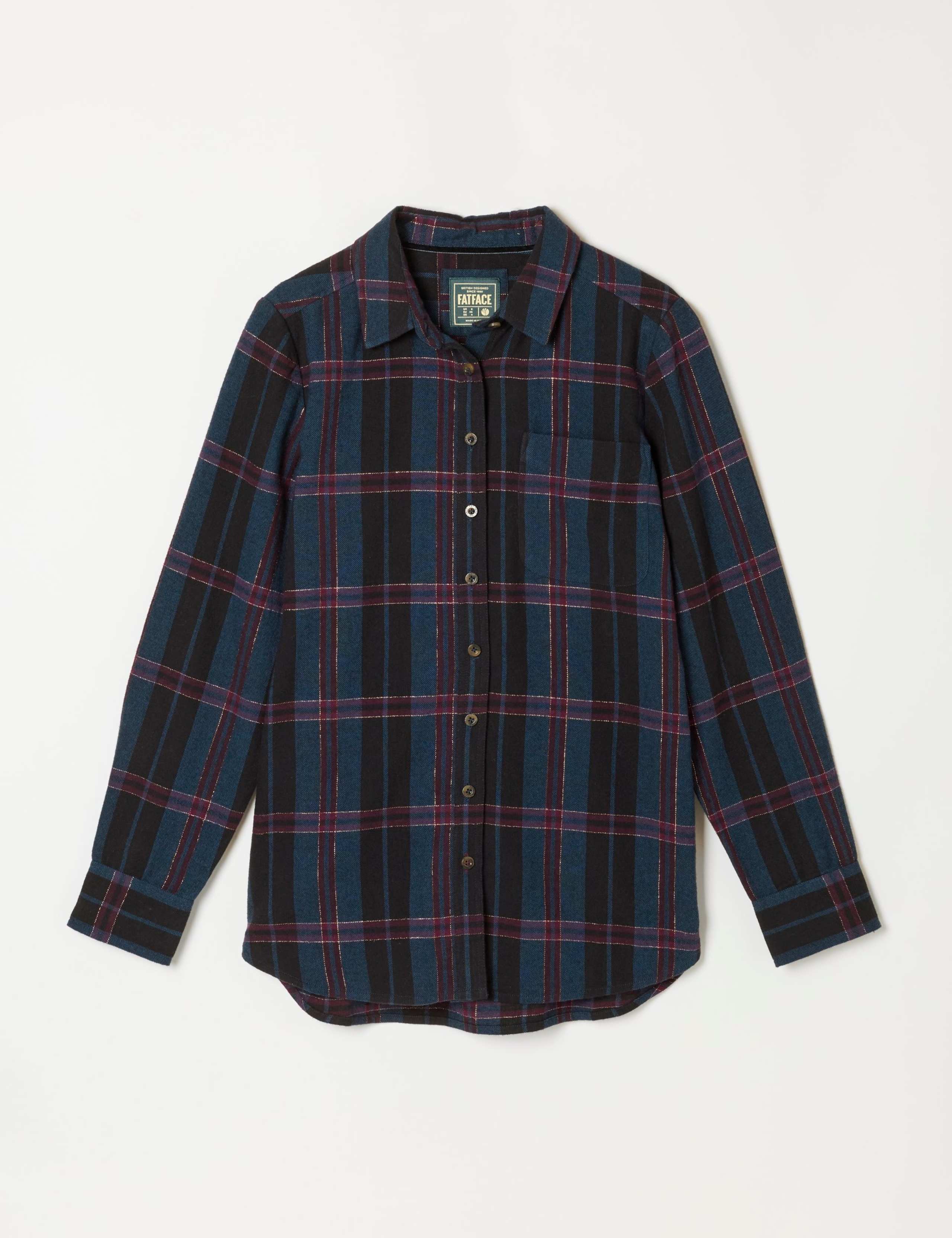 Cotton Rich Checked Collared Shirt 2 of 5