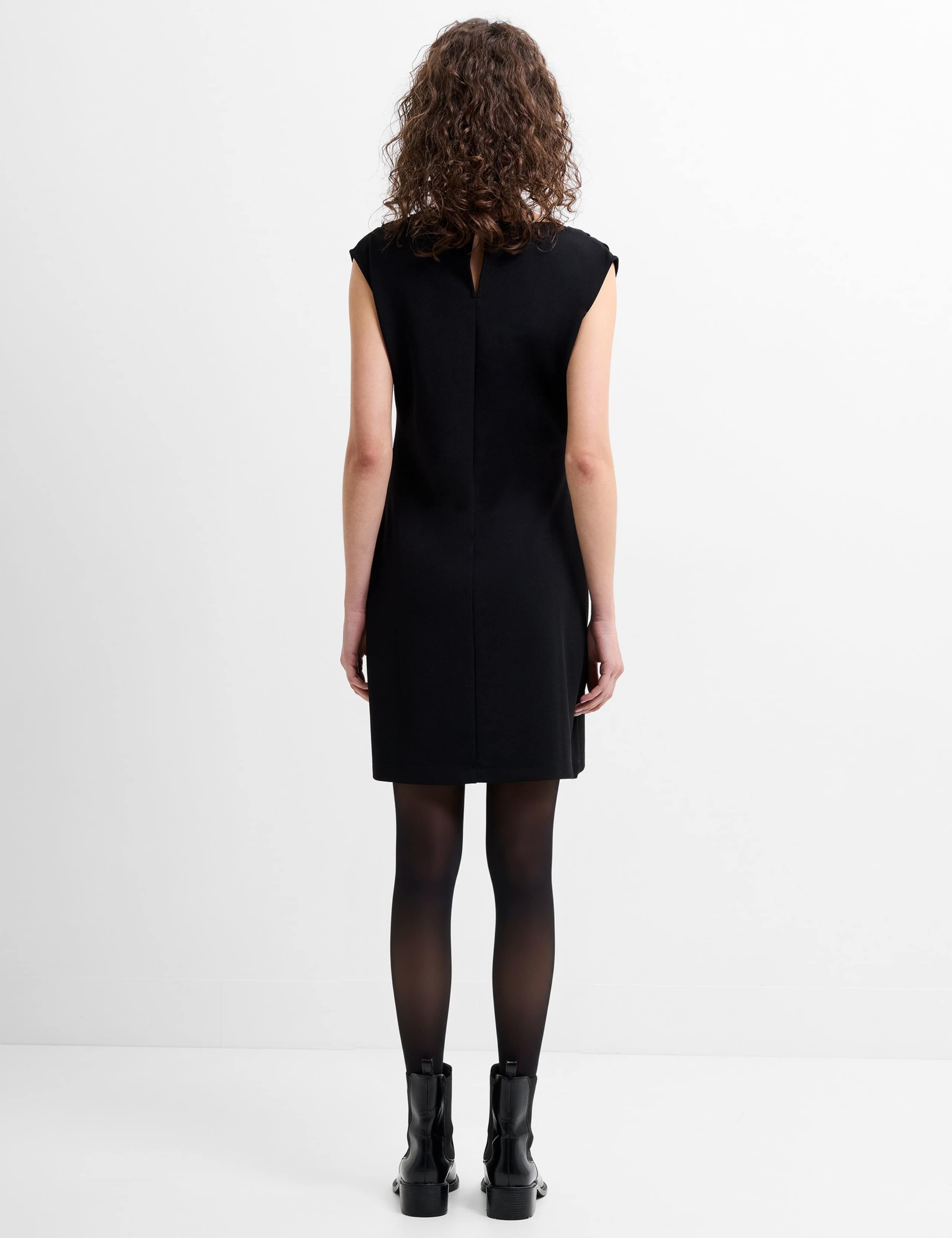 Jersey Cowl Neck Belted Mini Shift Dress 5 of 6