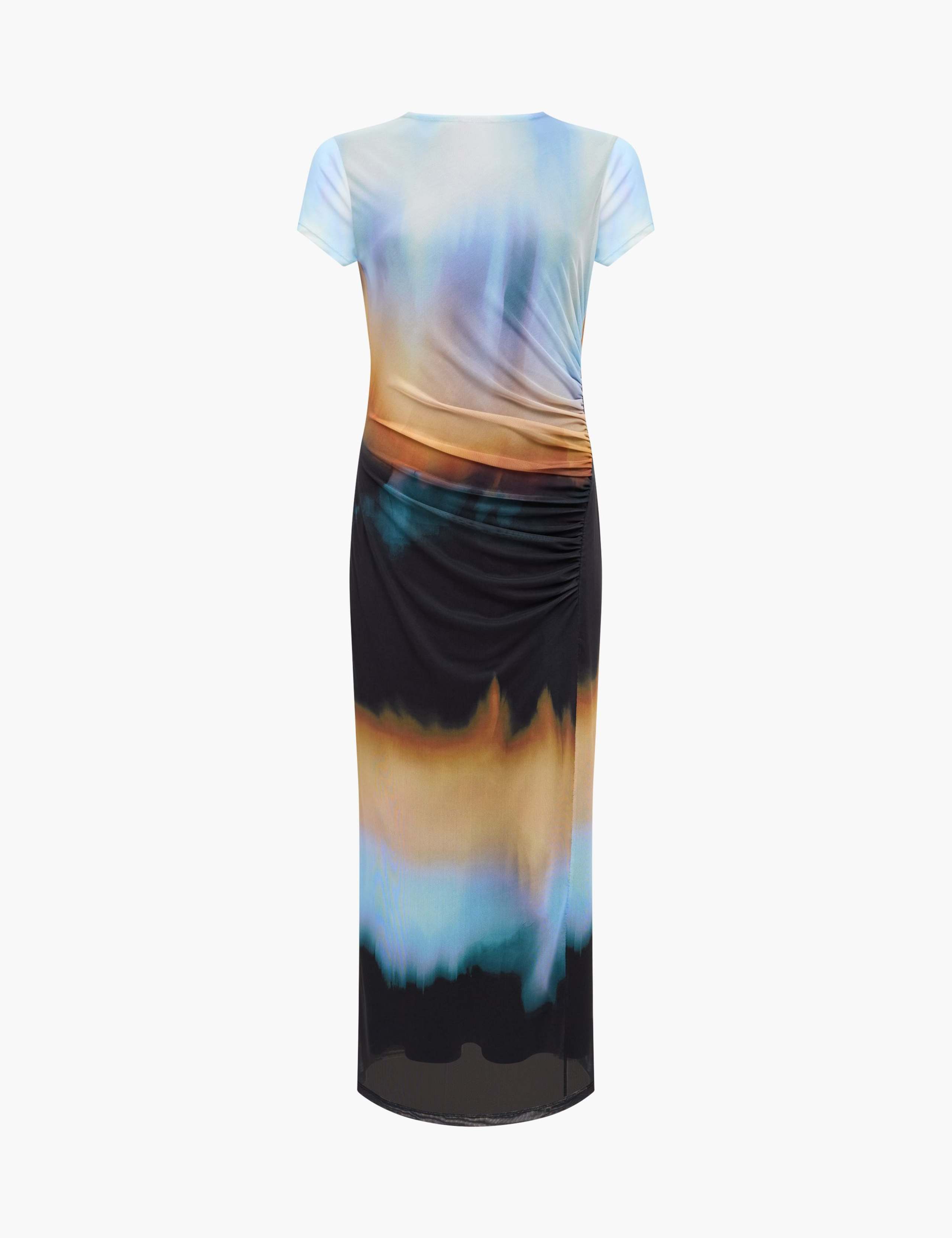 Mesh Ombre High Neck Midi Column Dress 2 of 6