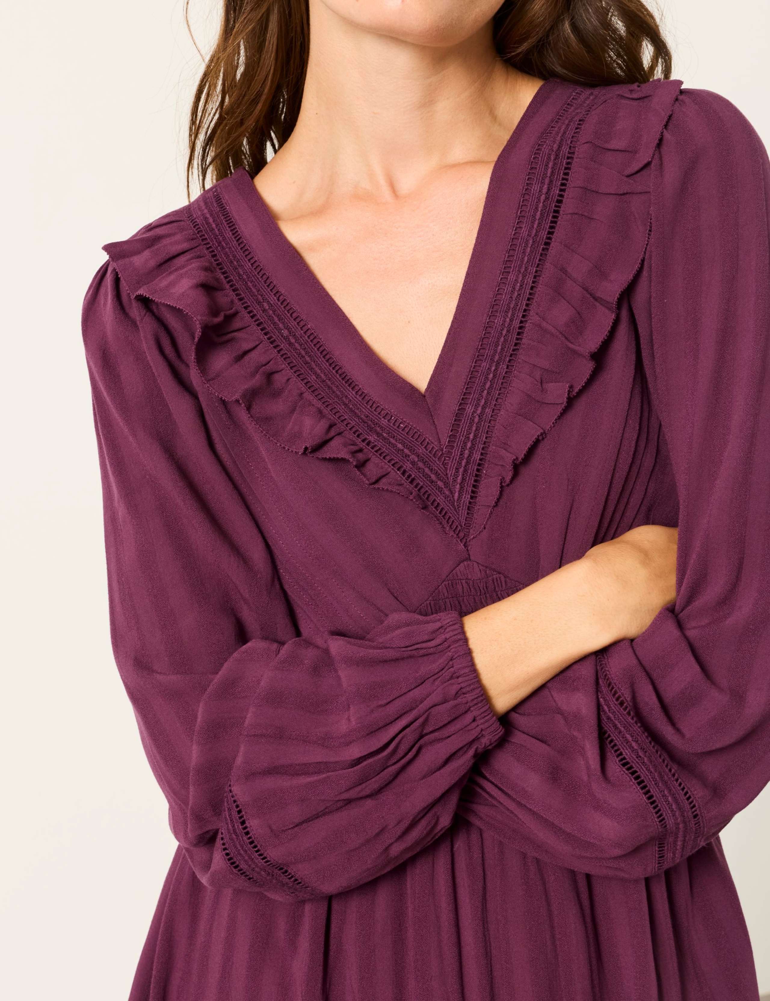 Jacquard V-Neck Mini Tiered Dress 6 of 6