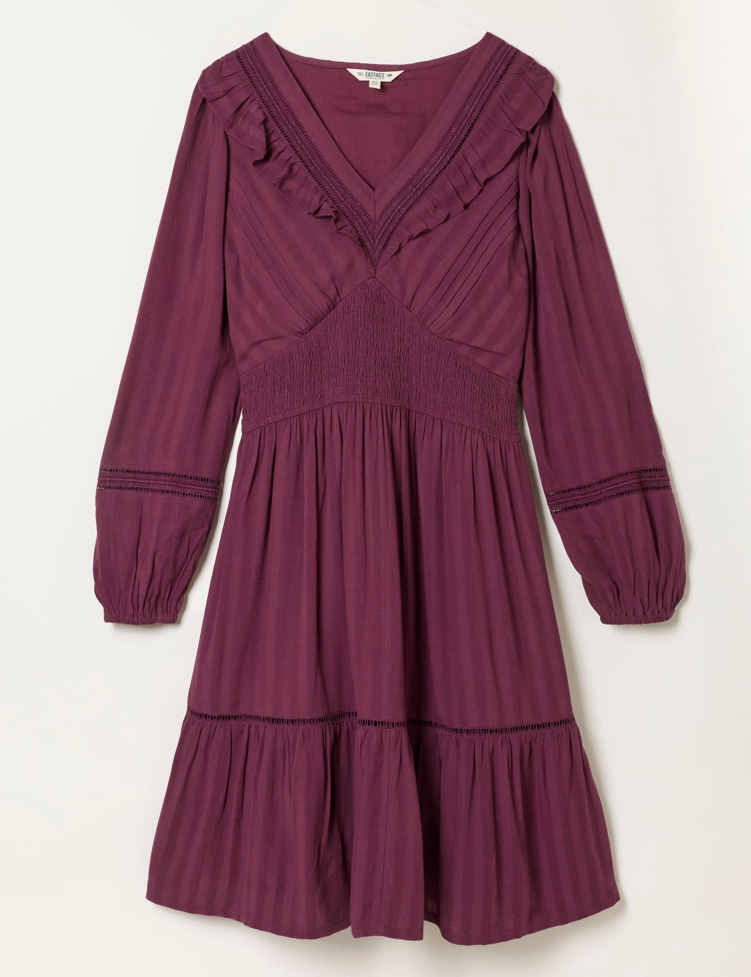 Jacquard V-Neck Mini Tiered Dress 2 of 6