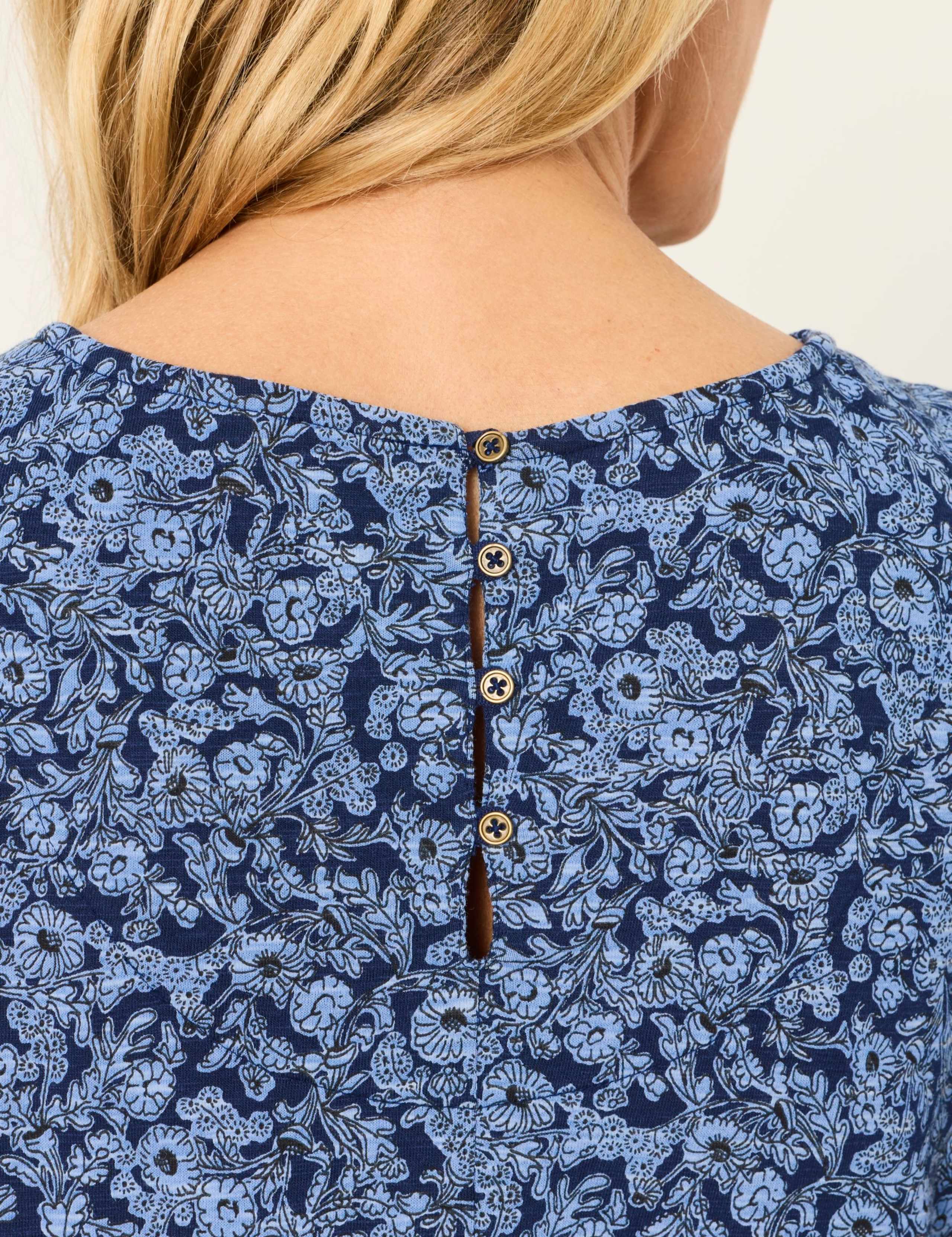 Jersey Two-Tone Floral Mini Shift Dress 6 of 7