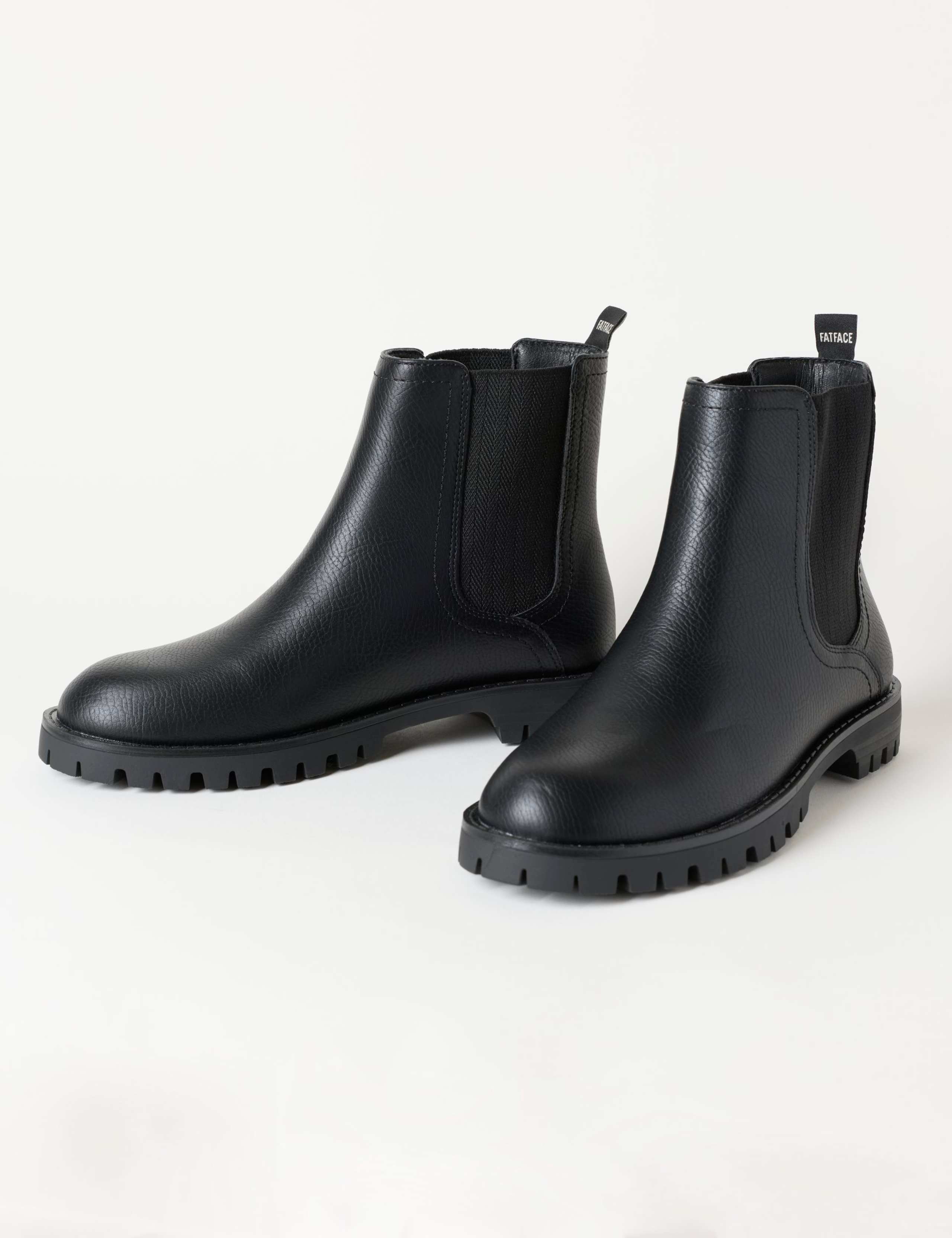Faux Leather Round Toe Chelsea Boots 2 of 3