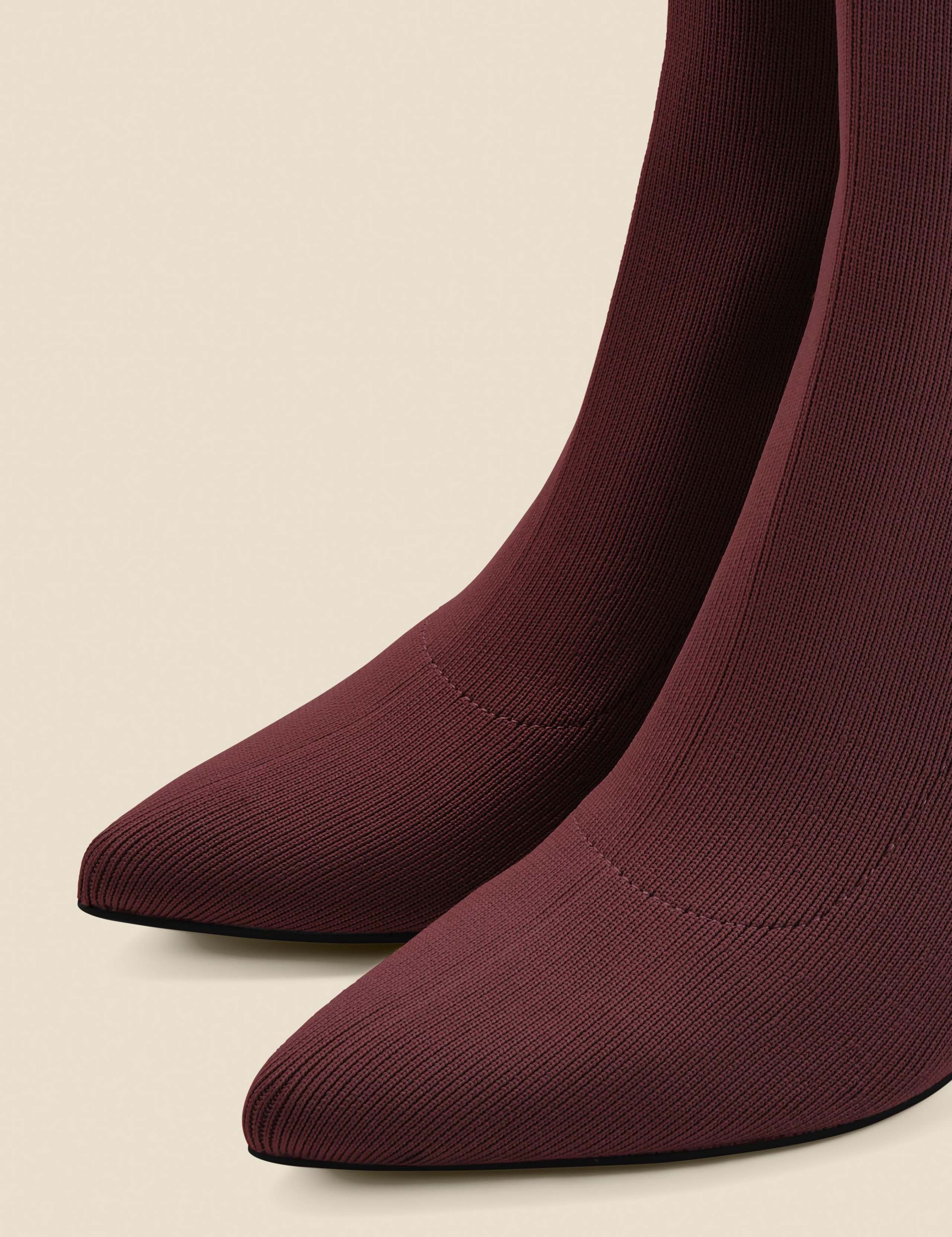 Stiletto Heel Pointed Sock Boots 4 of 4