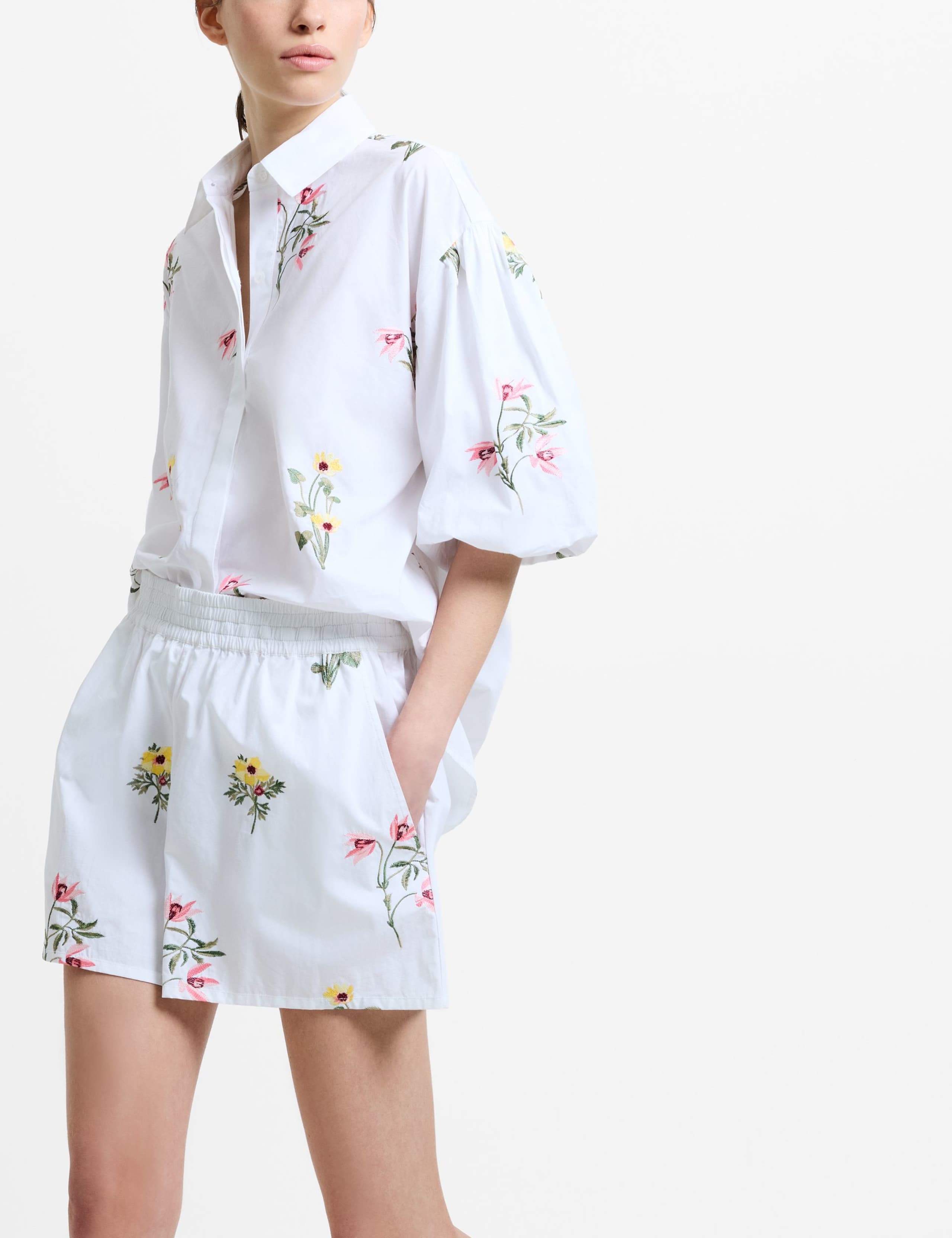 Pure Cotton Floral Shorts 1 of 7