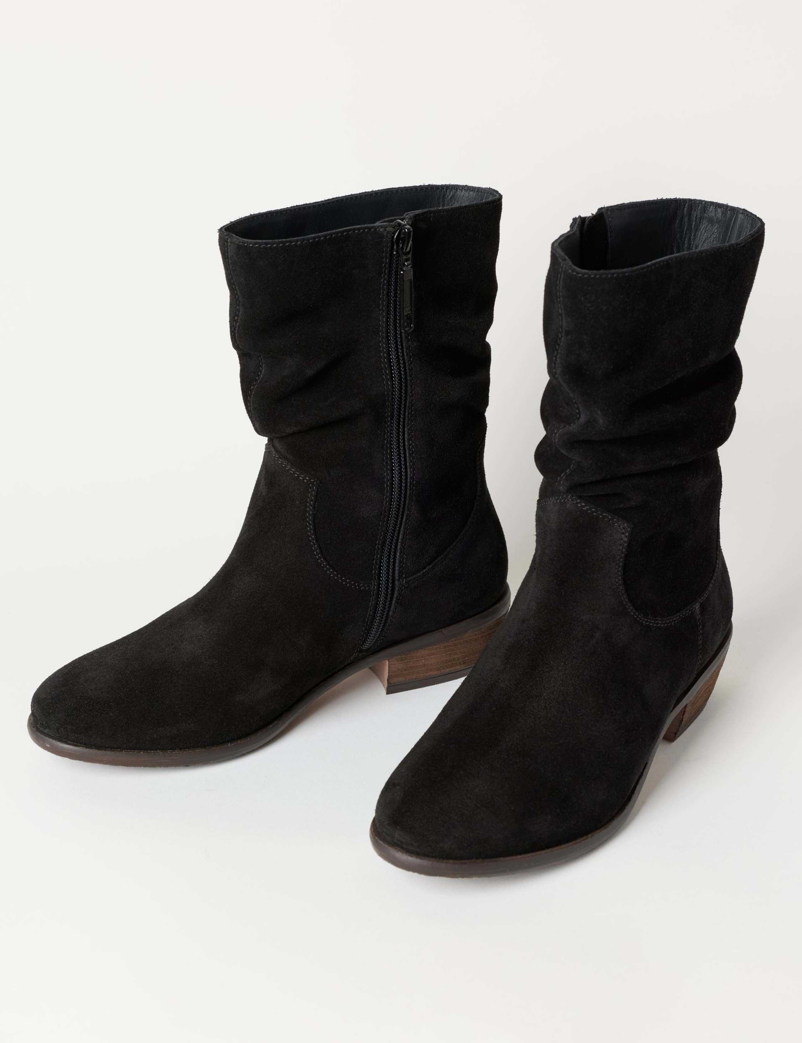 Suede Slouch Mid Calf Boots 4 of 5
