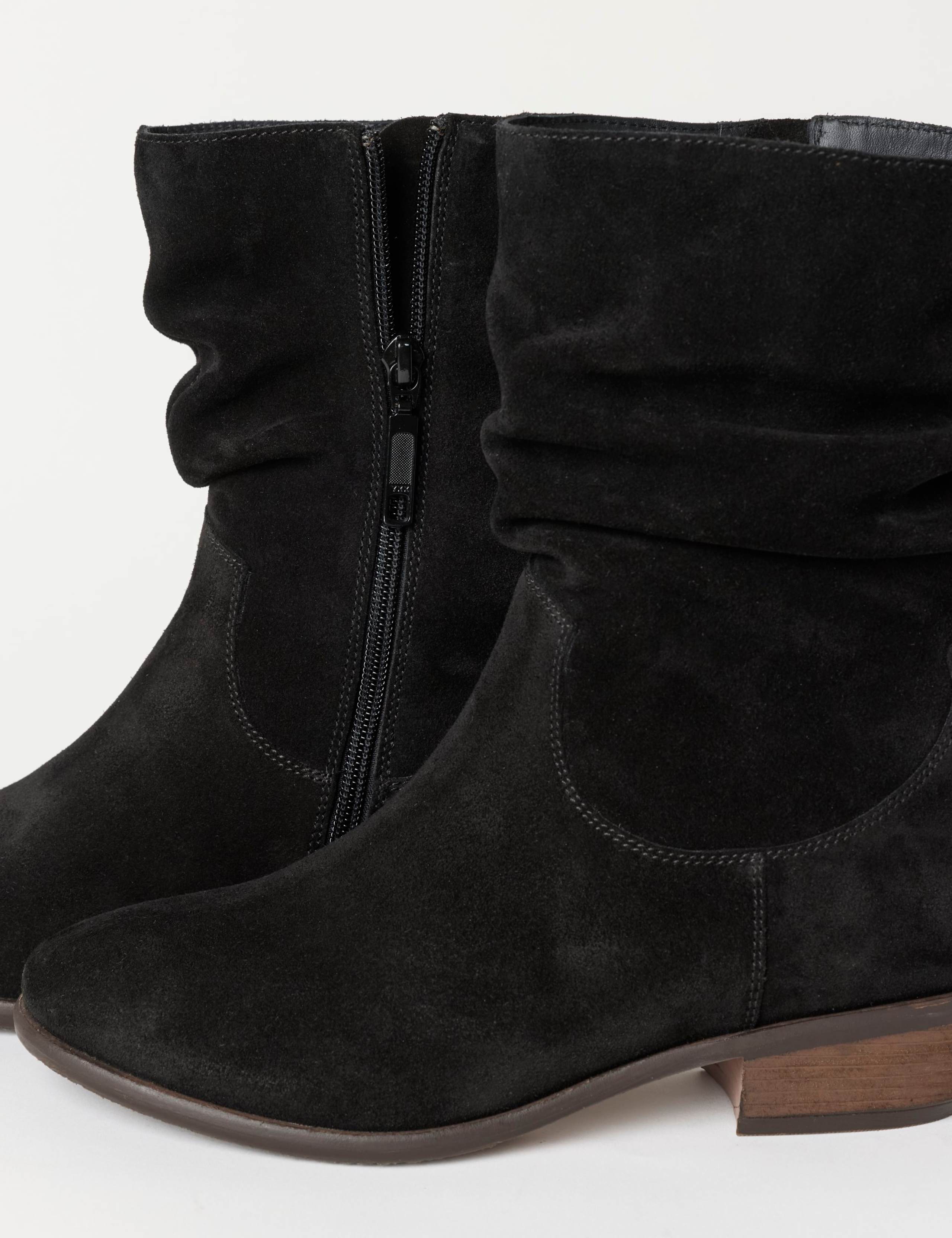 Suede Slouch Mid Calf Boots 5 of 5