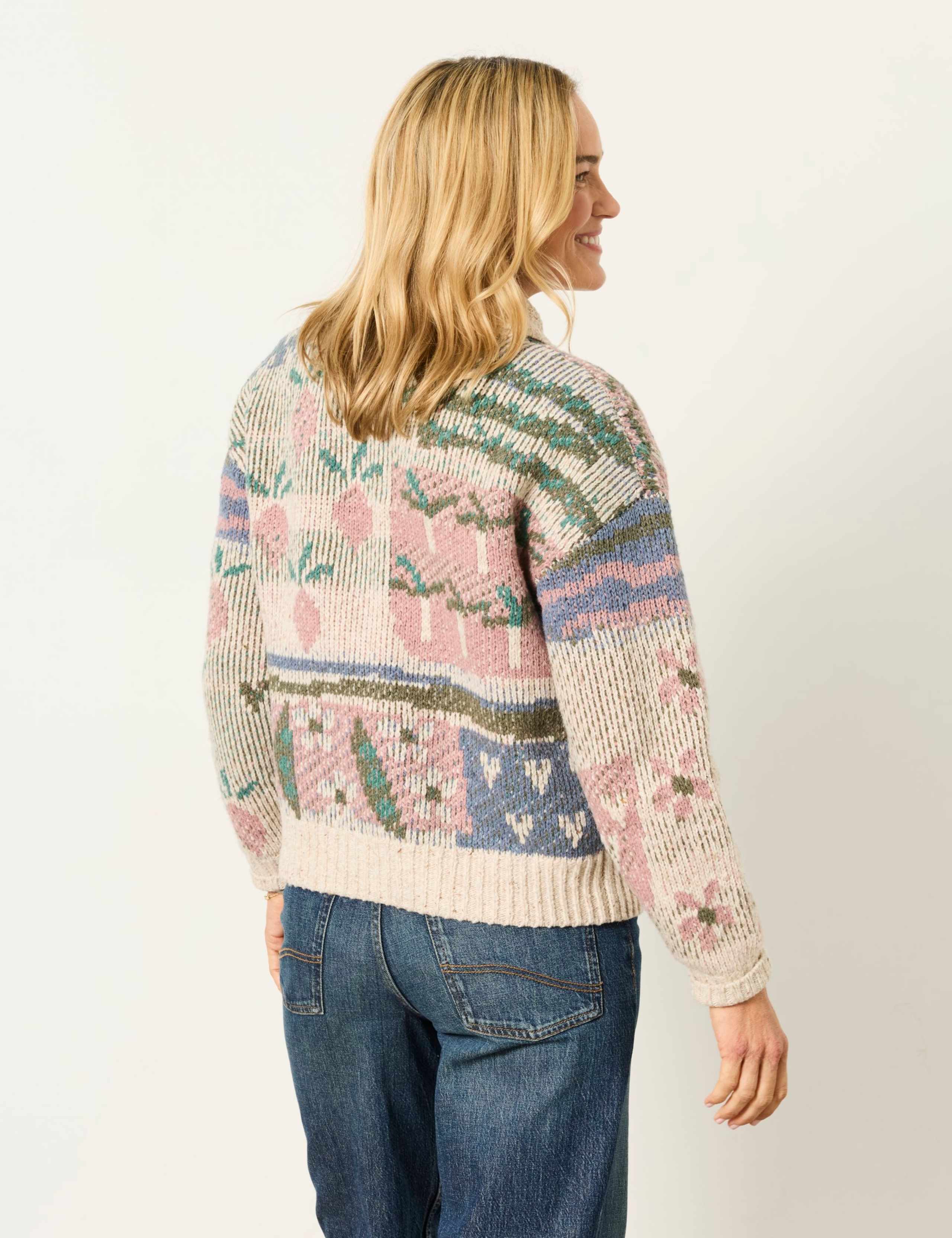 Wool Blend Collared Cardigan 3 of 6