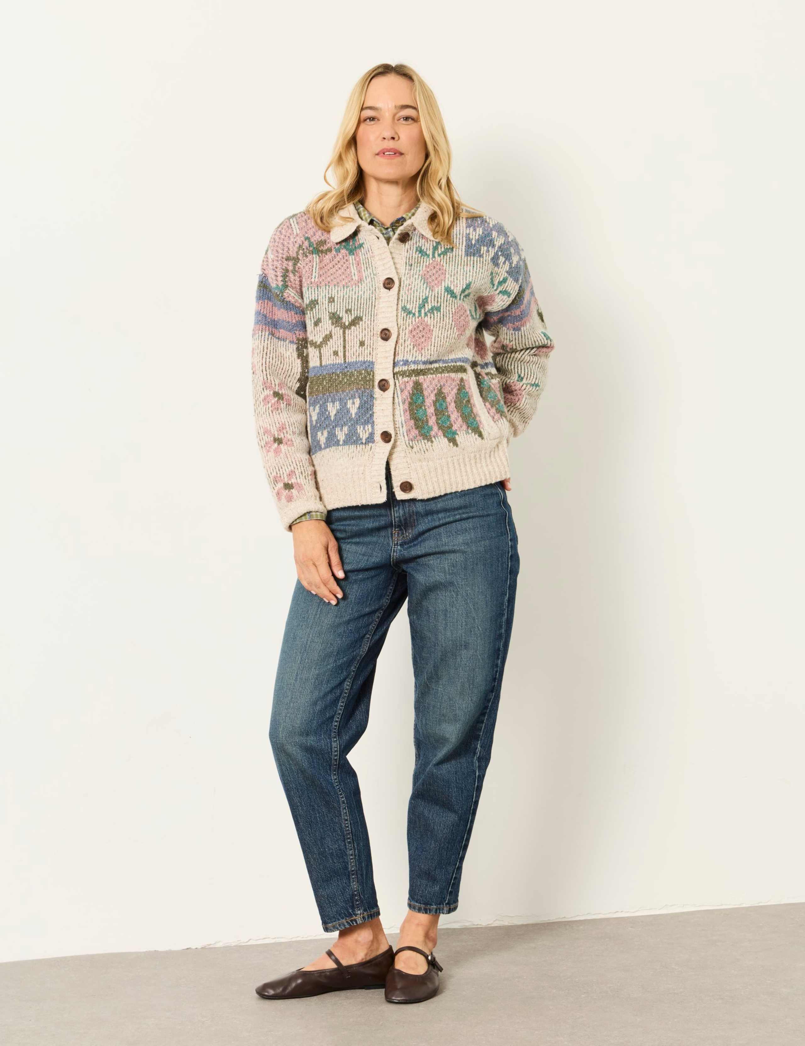 Wool Blend Collared Cardigan 4 of 6