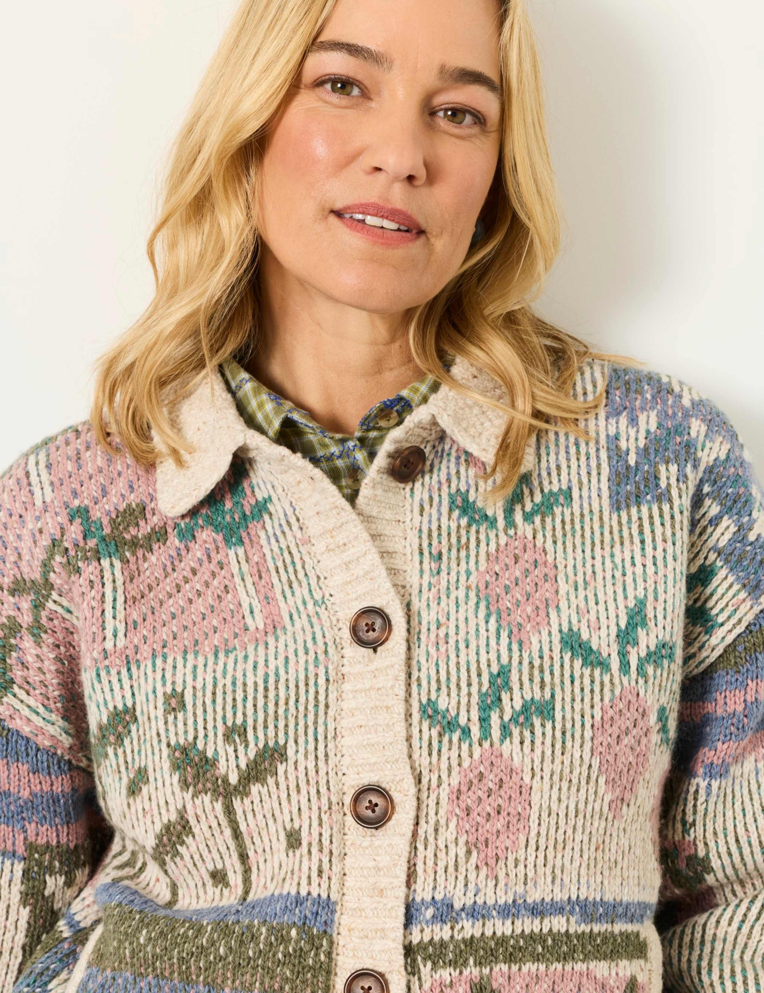 Wool Blend Collared Cardigan 6 of 6
