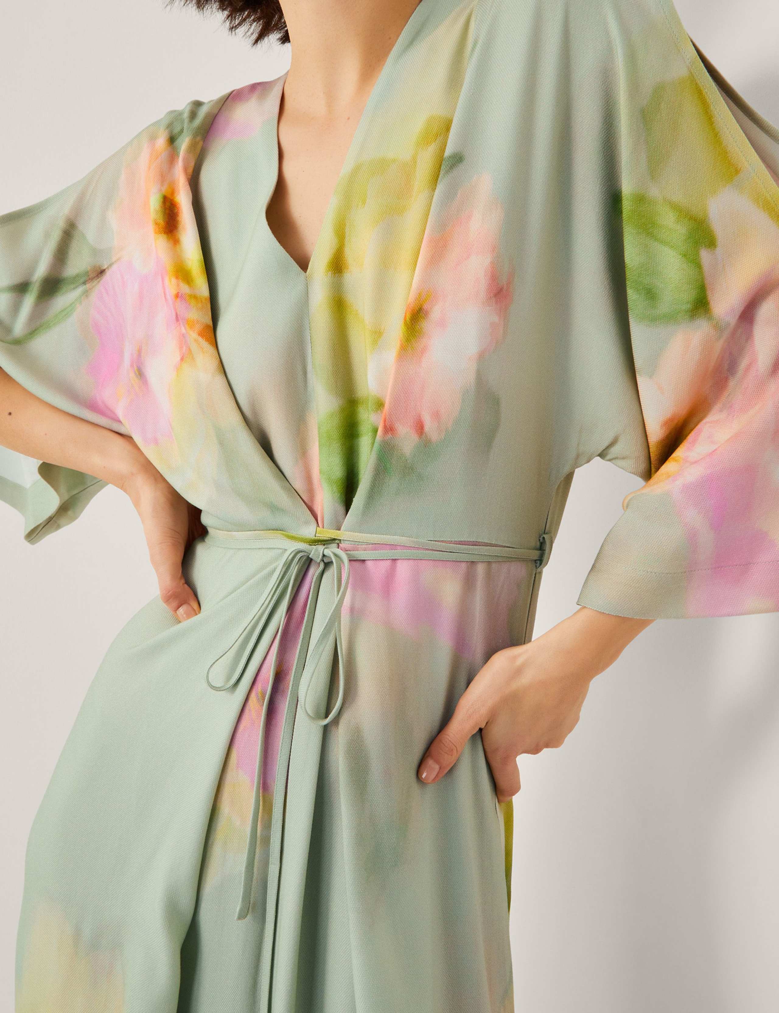 Printed Midi Kimono Dress 2 of 4