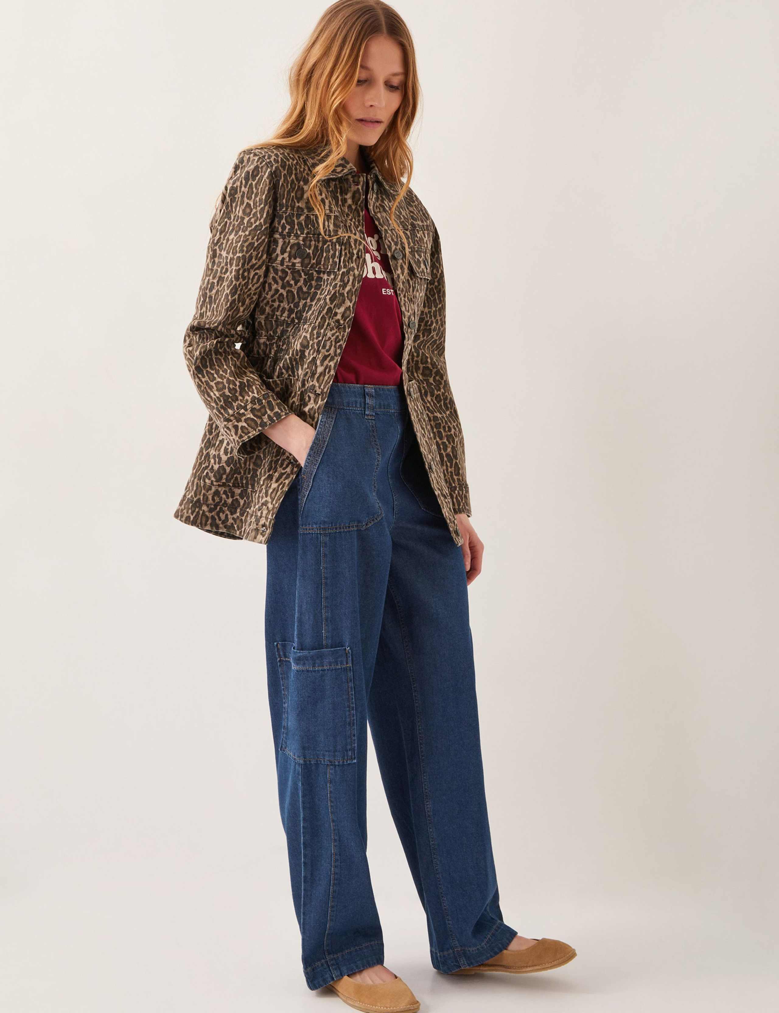 Cotton Rich Animal Print Shacket 2 of 4