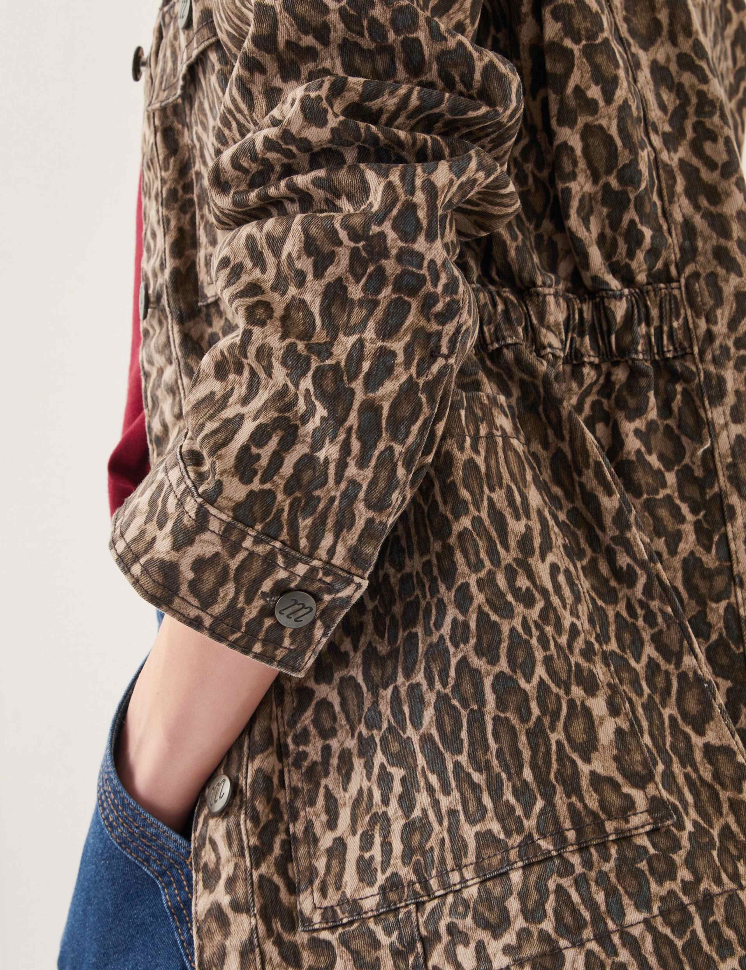 Cotton Rich Animal Print Shacket 3 of 4