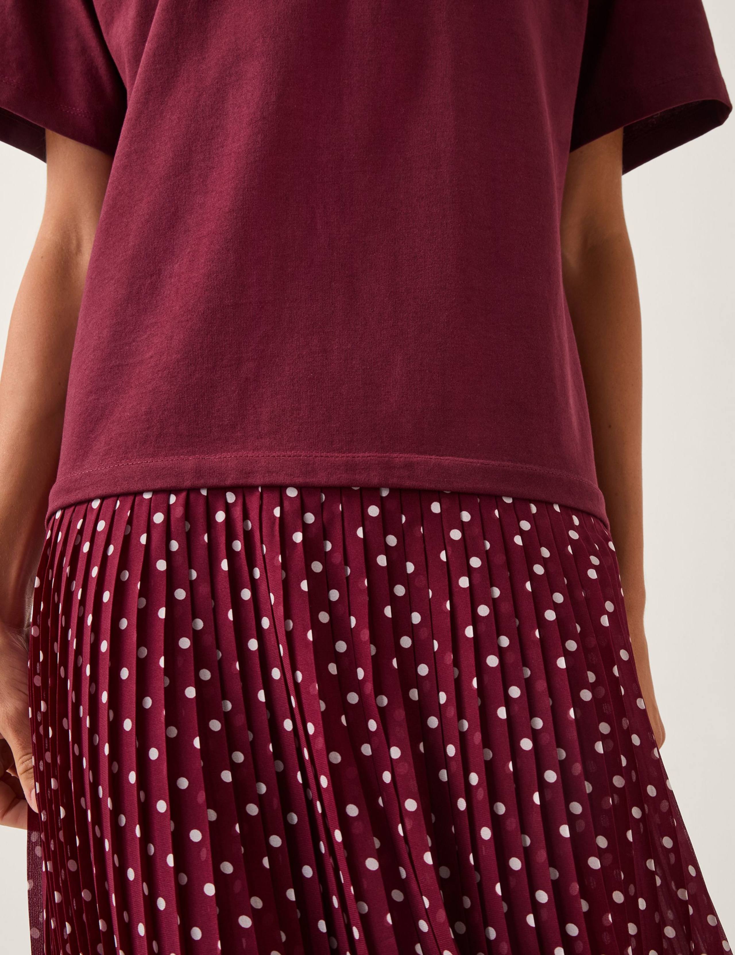 Pure Cotton Polka Dot Midi T-Shirt Dress 5 of 5