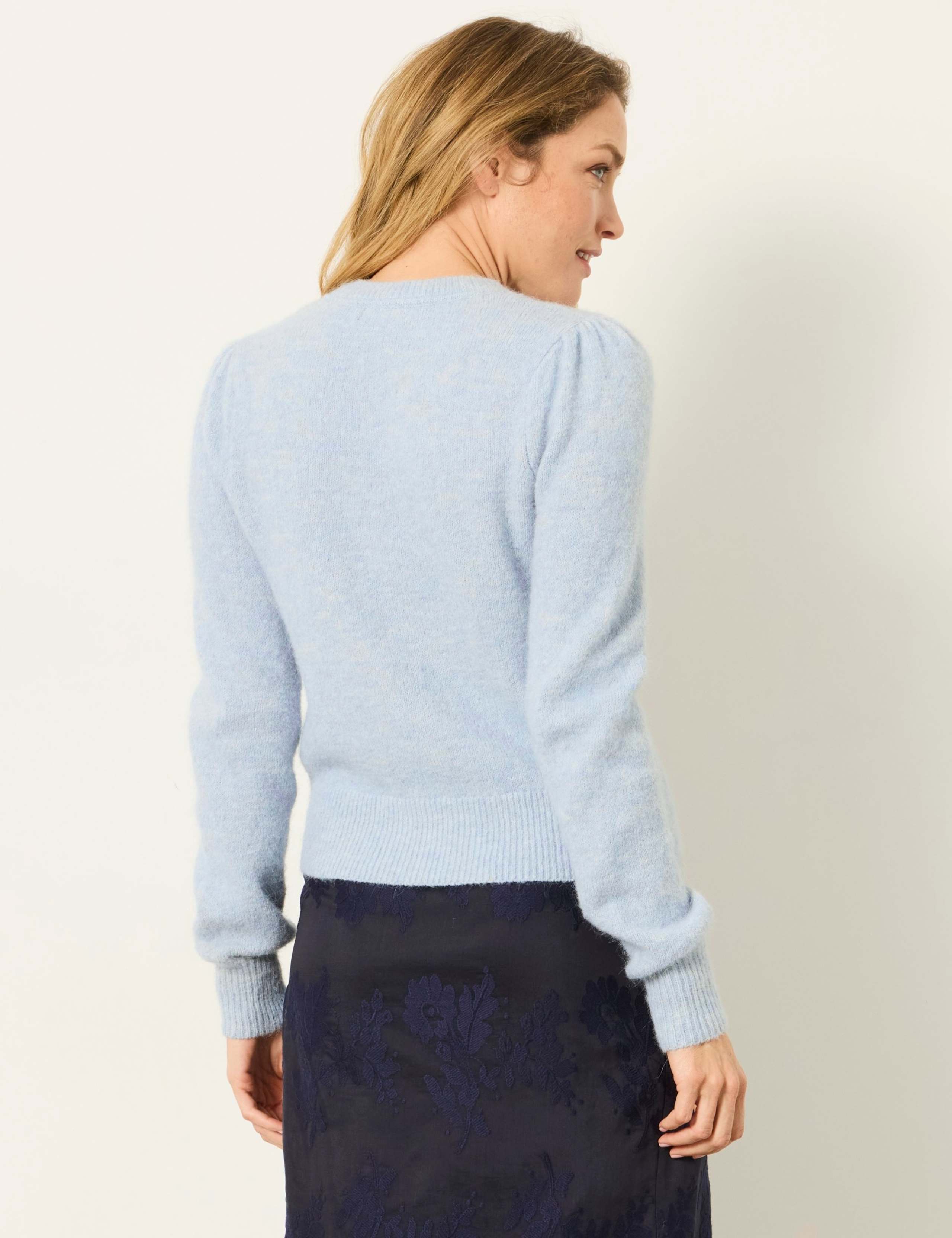 Wool Blend Button Front Cardigan 3 of 7